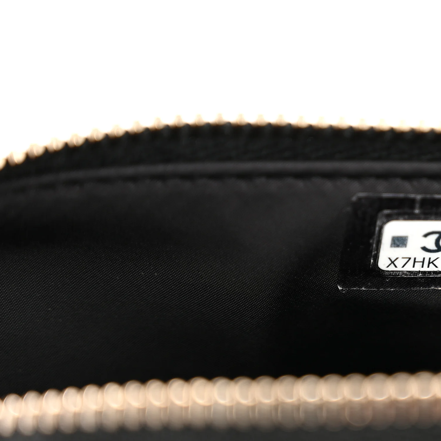 Velvet Effect Nylon Shiny Crumpled Calfskin Mini Quilted Chanel 25 Clutch With Chain Black - Image 8