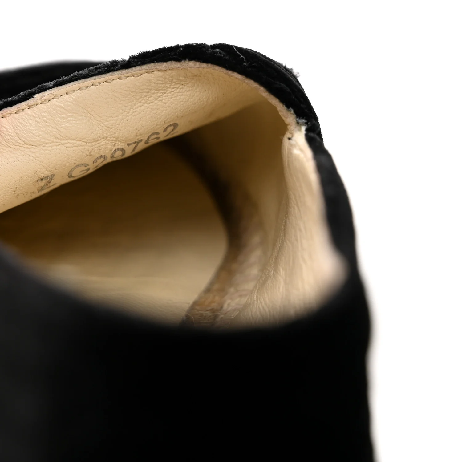 Velvet Grosgrain Quilted CC Espadrilles 35 Black - Image 10