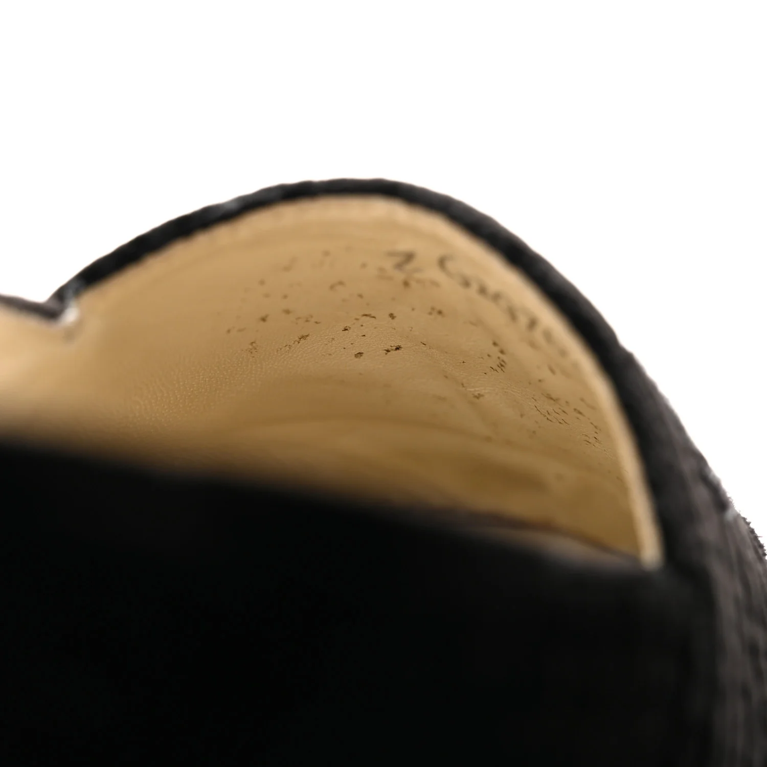 Velvet Grosgrain Quilted CC Espadrilles 35 Black - Image 11
