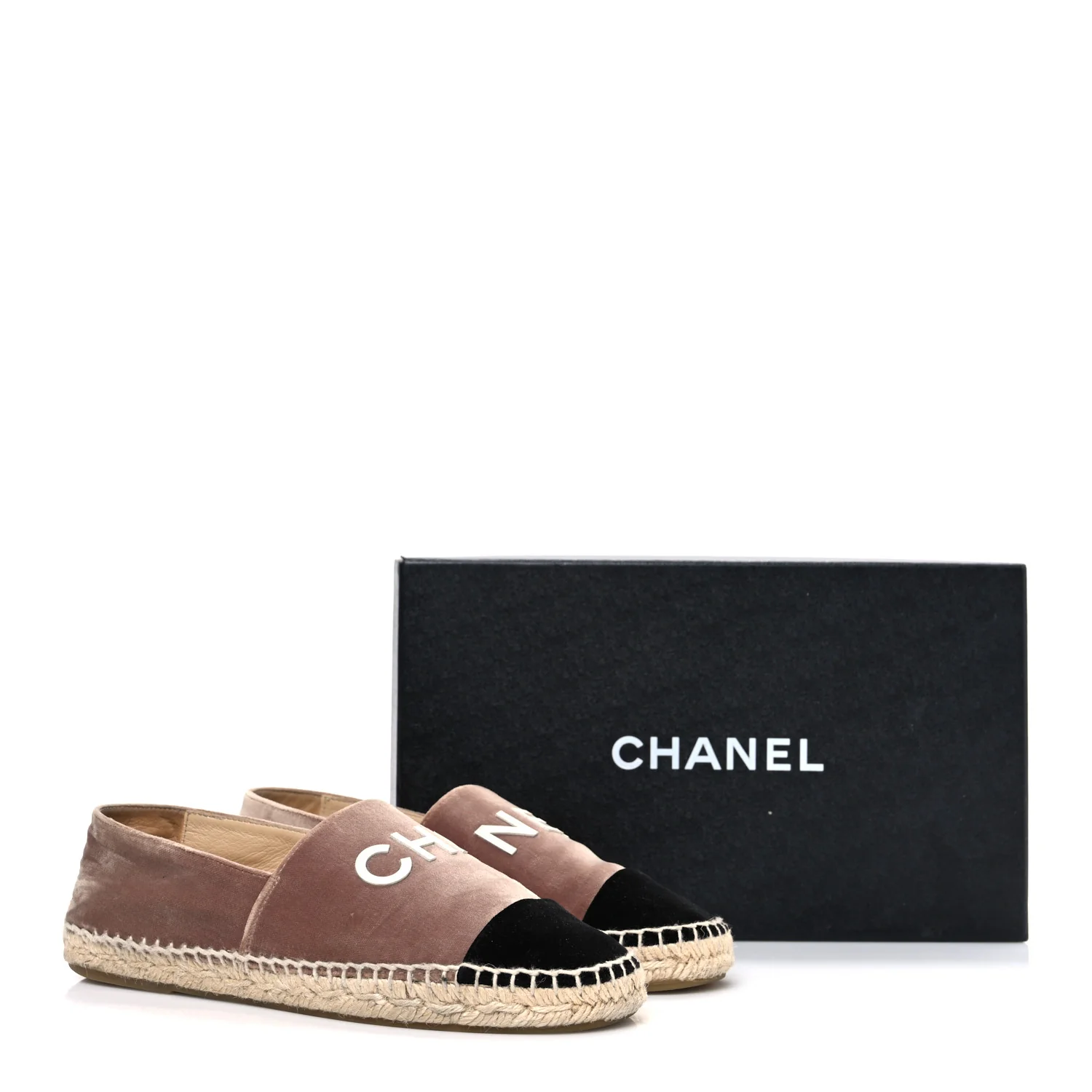 Velvet Logo Espadrilles 37 Beige Black - Image 12