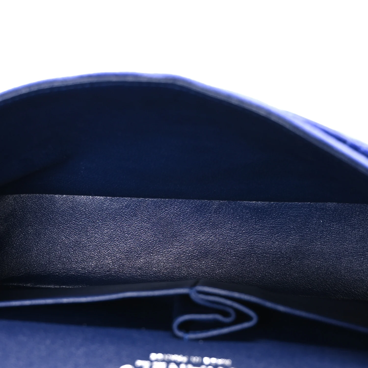 Velvet Quilted Medium Double Flap Navy Blue - Image 5