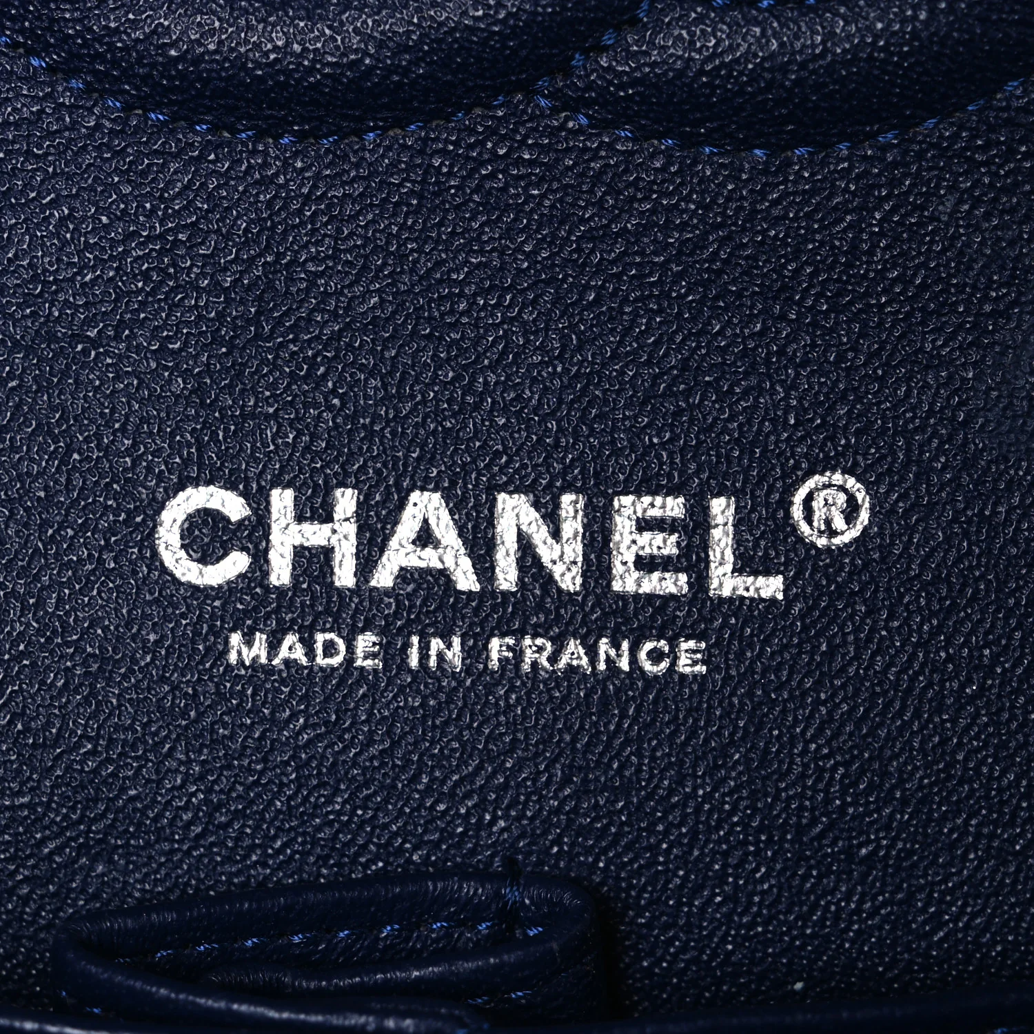 Velvet Quilted Medium Double Flap Navy Blue - Image 6