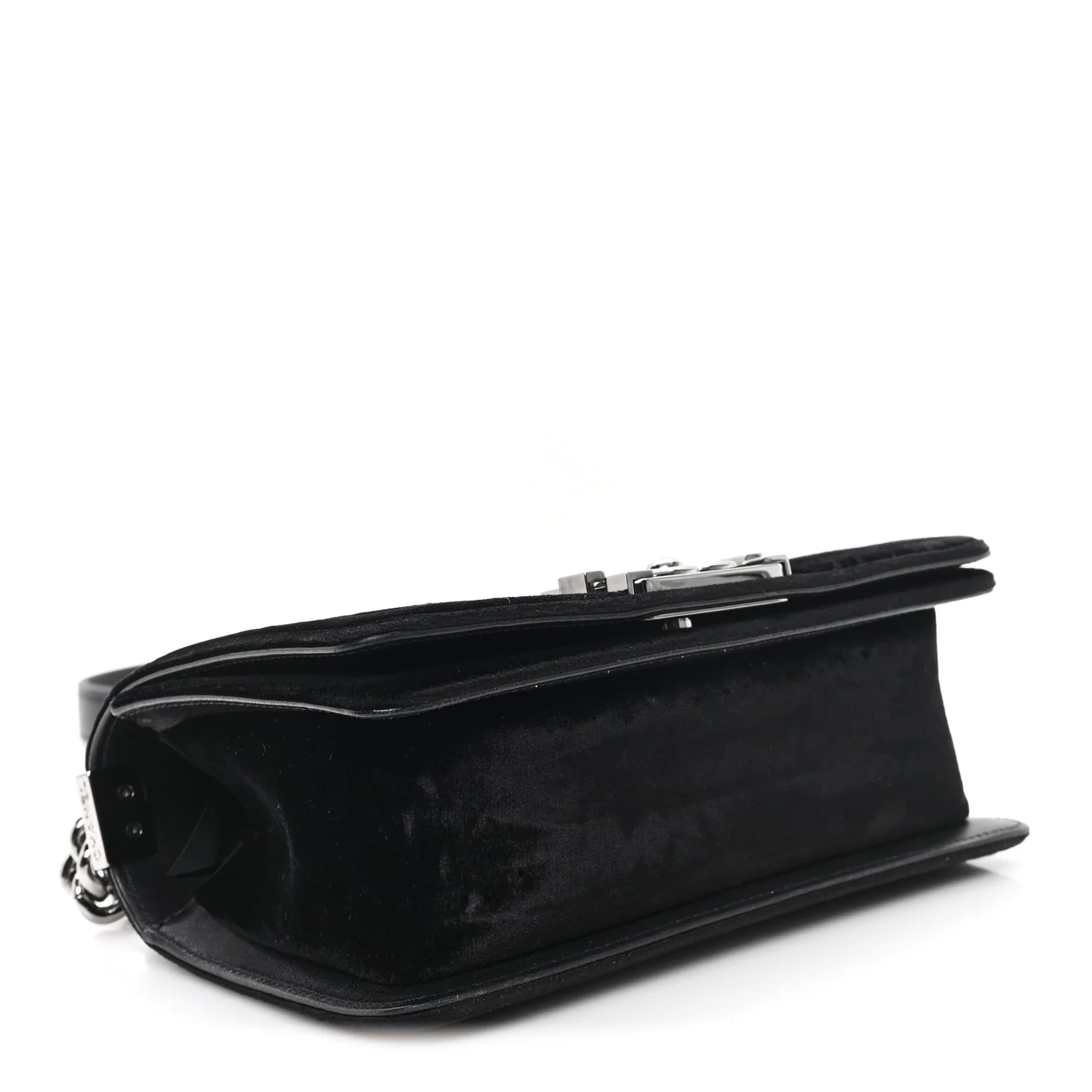 Velvet Quilted Small Boy Flap Black - Image 4