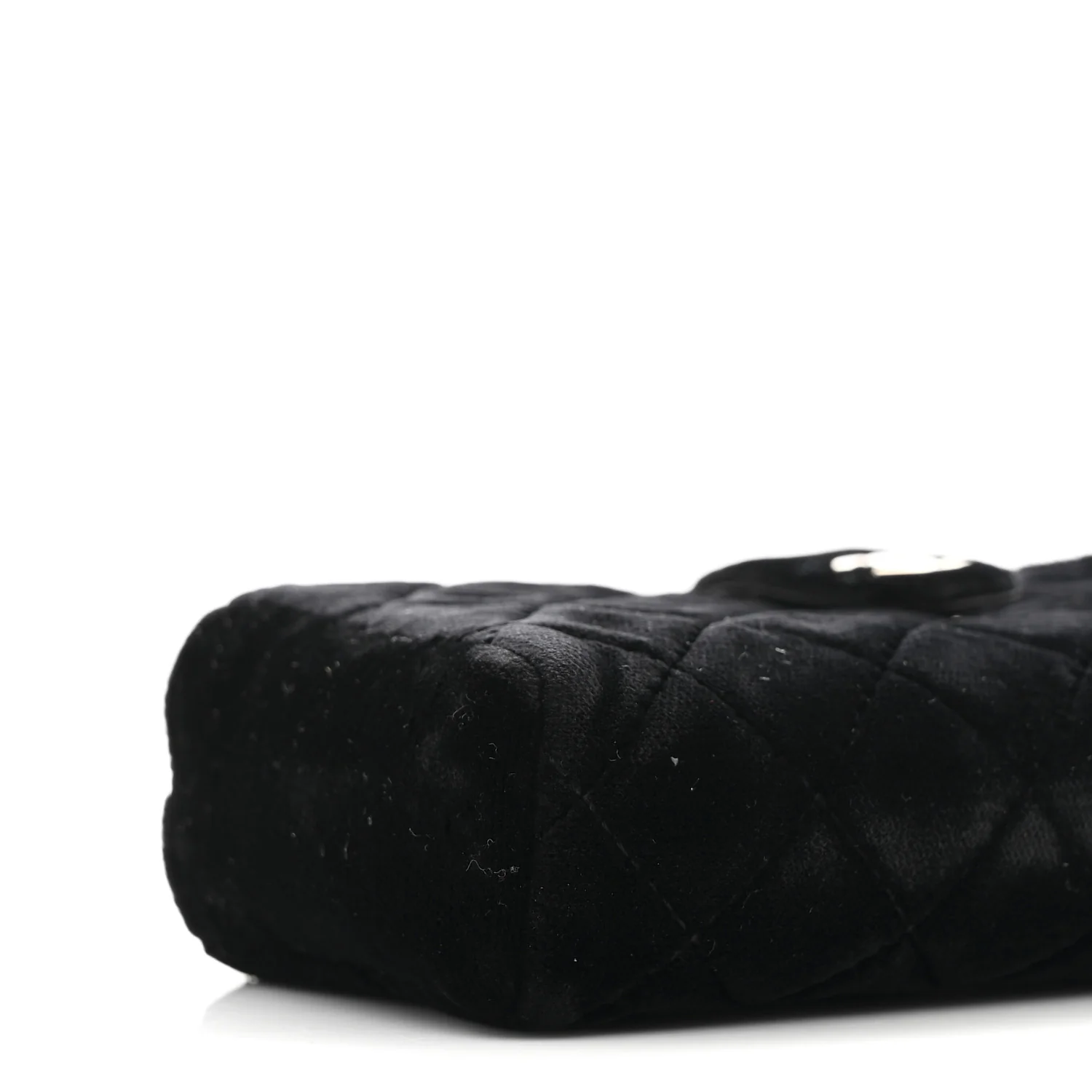 Velvet Quilted Small Clutch With Chain Black - Image 10
