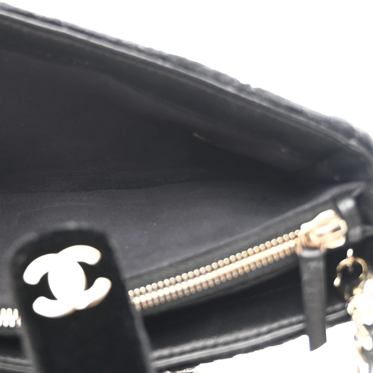 Velvet Quilted Small Clutch With Chain Black - Image 5