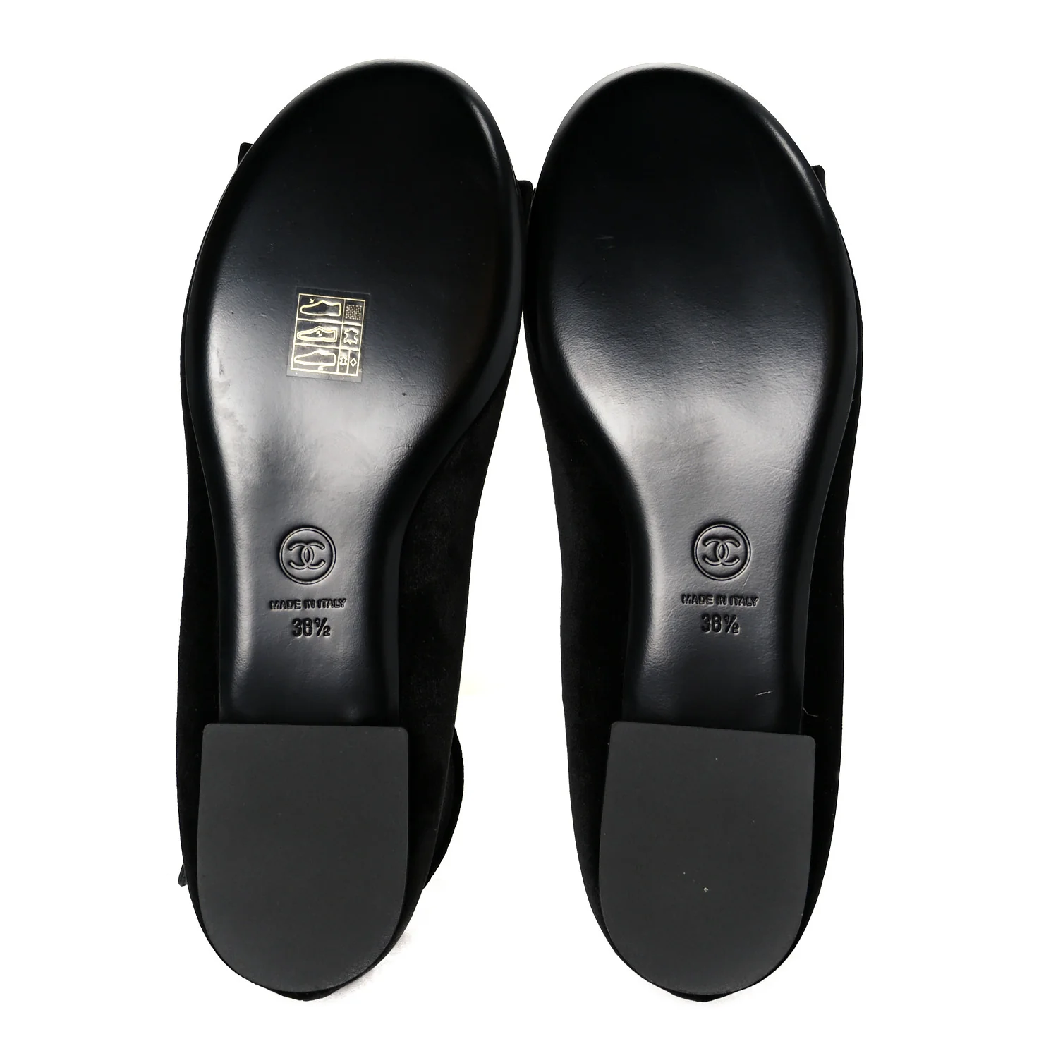 Velvet Strass CC Bow Mary Jane Flats 38.5 Black - Image 6
