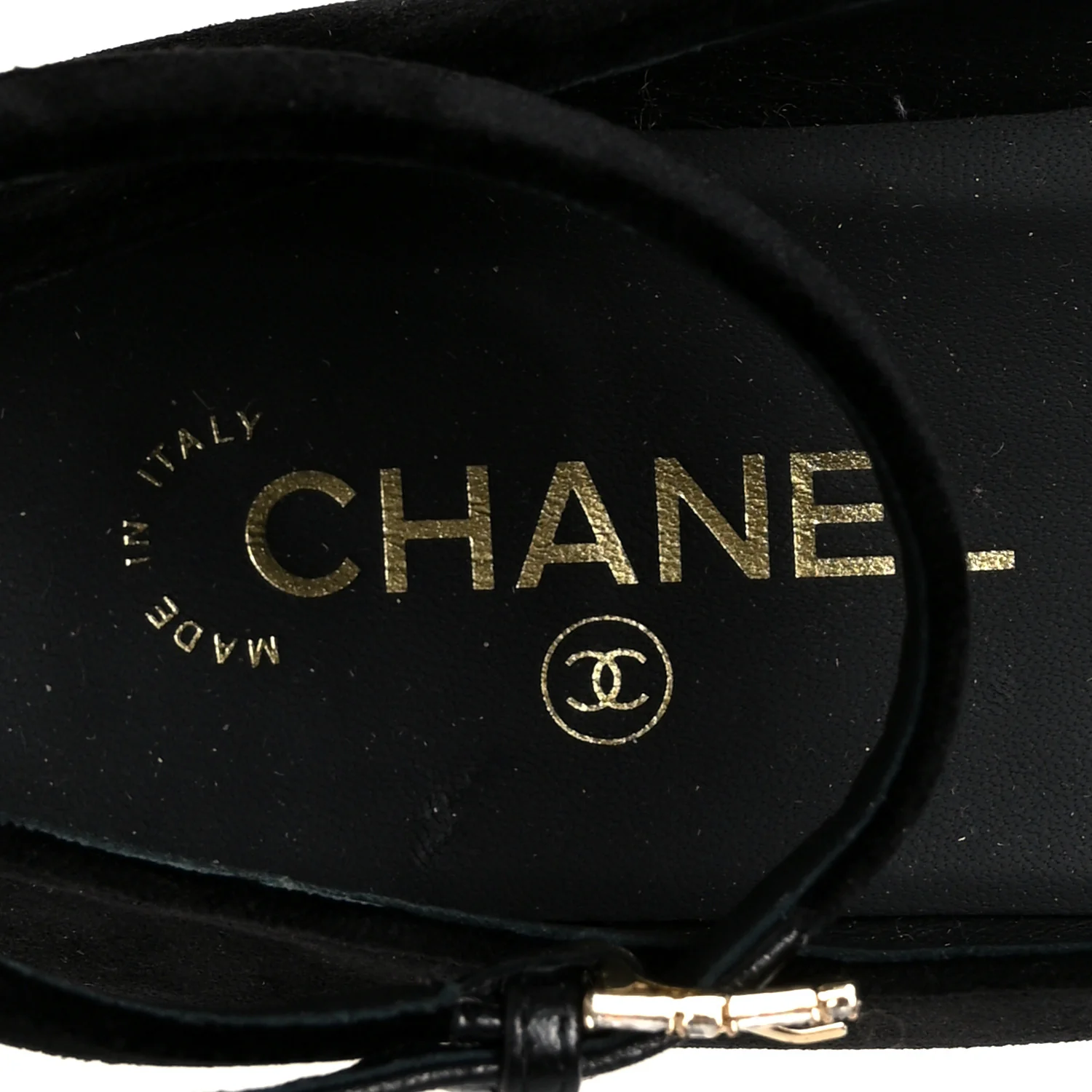Velvet Strass CC Bow Mary Jane Flats 38.5 Black - Image 7