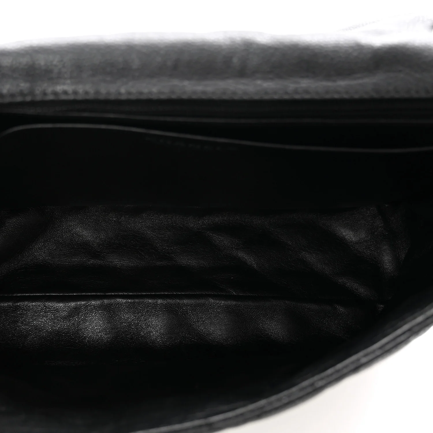 Washed Caviar Quilted Maxi Single Flap Black - Image 5