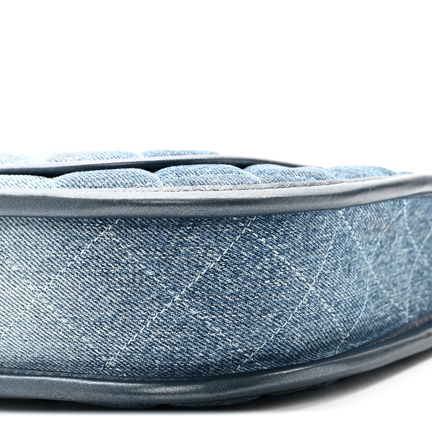 Washed Denim Quilted Hobo Blue - Image 10