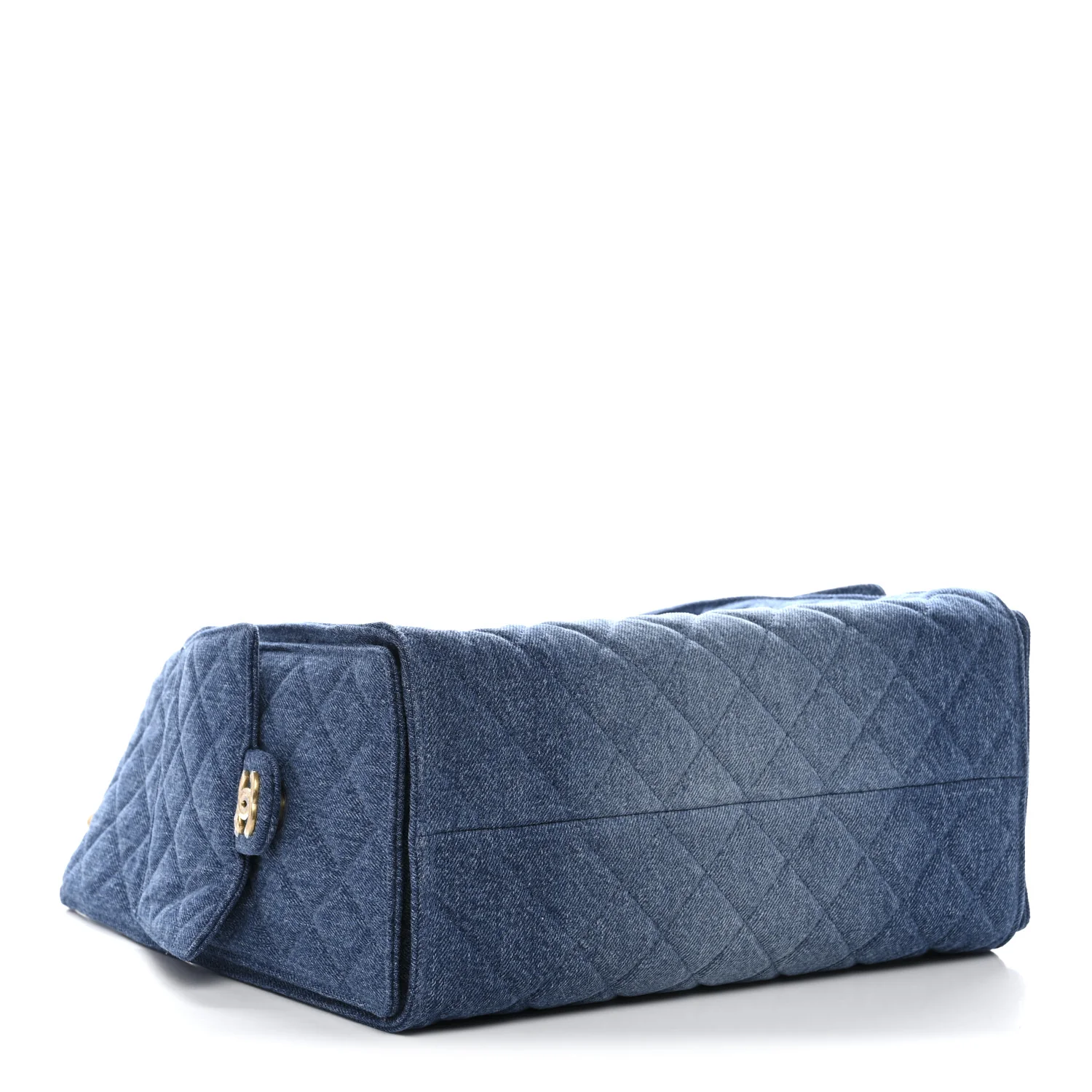 Washed Denim Quilted Medium Chanel 25 Handbag Blue - Image 5