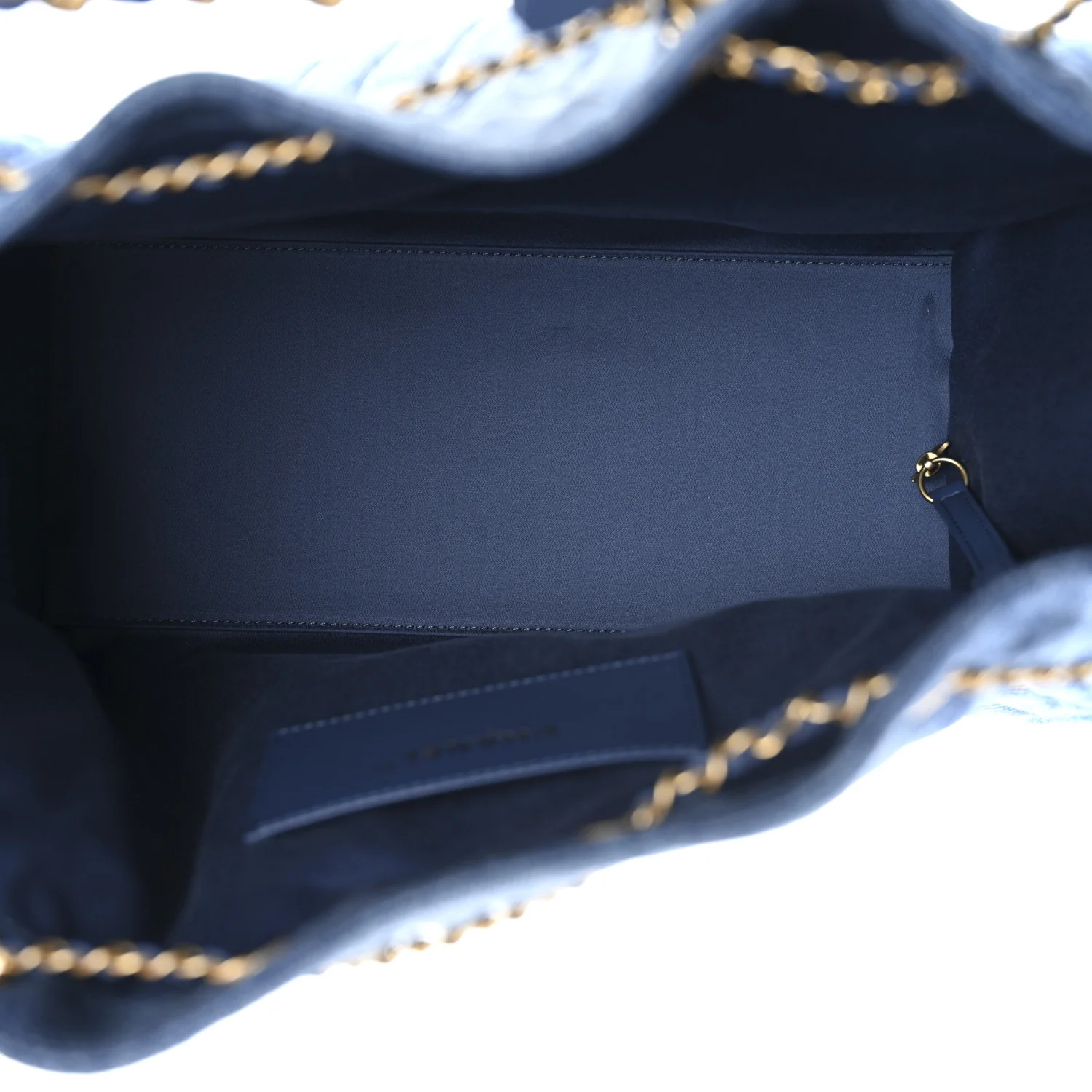 Washed Denim Quilted Medium Chanel 25 Handbag Blue - Image 6