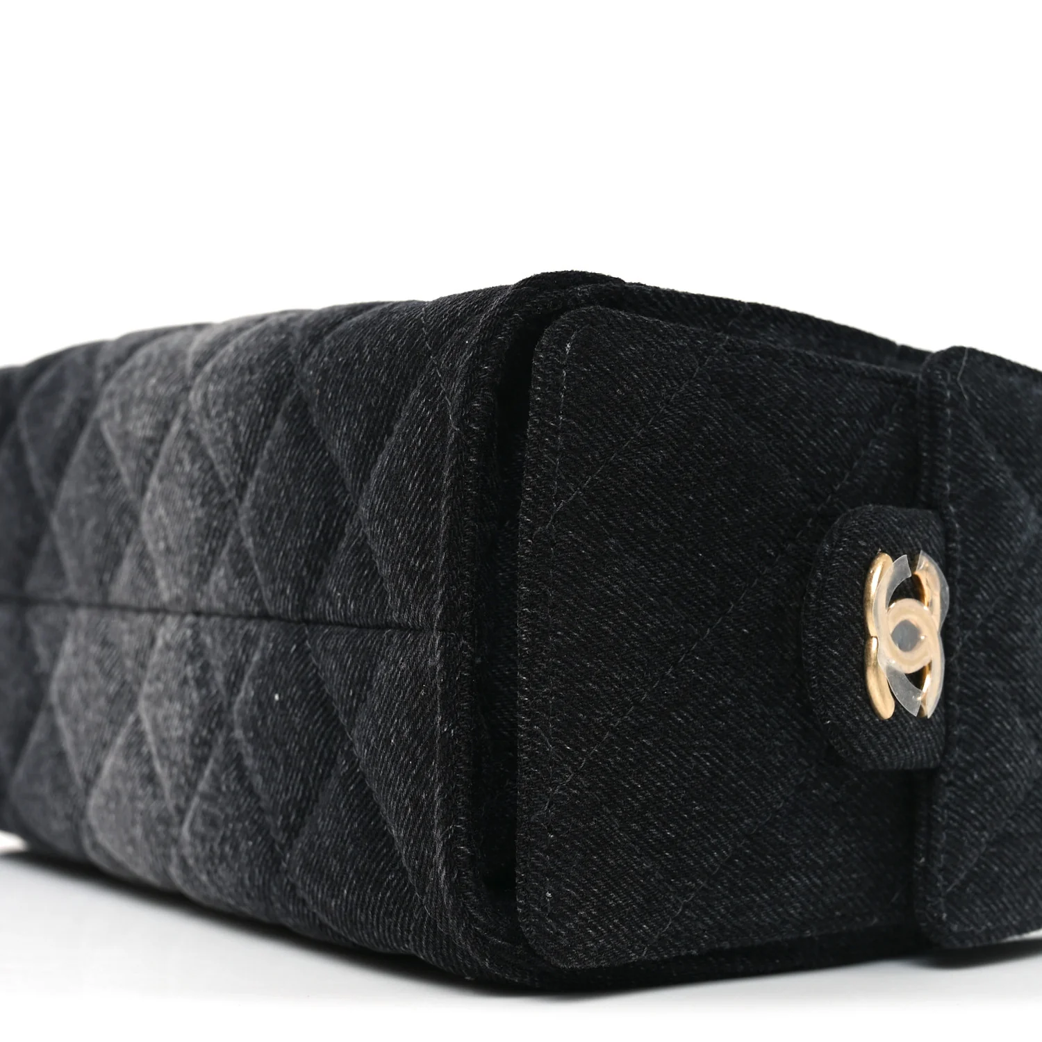 Washed Denim Quilted Mini Chanel 25 Handbag Black - Image 10