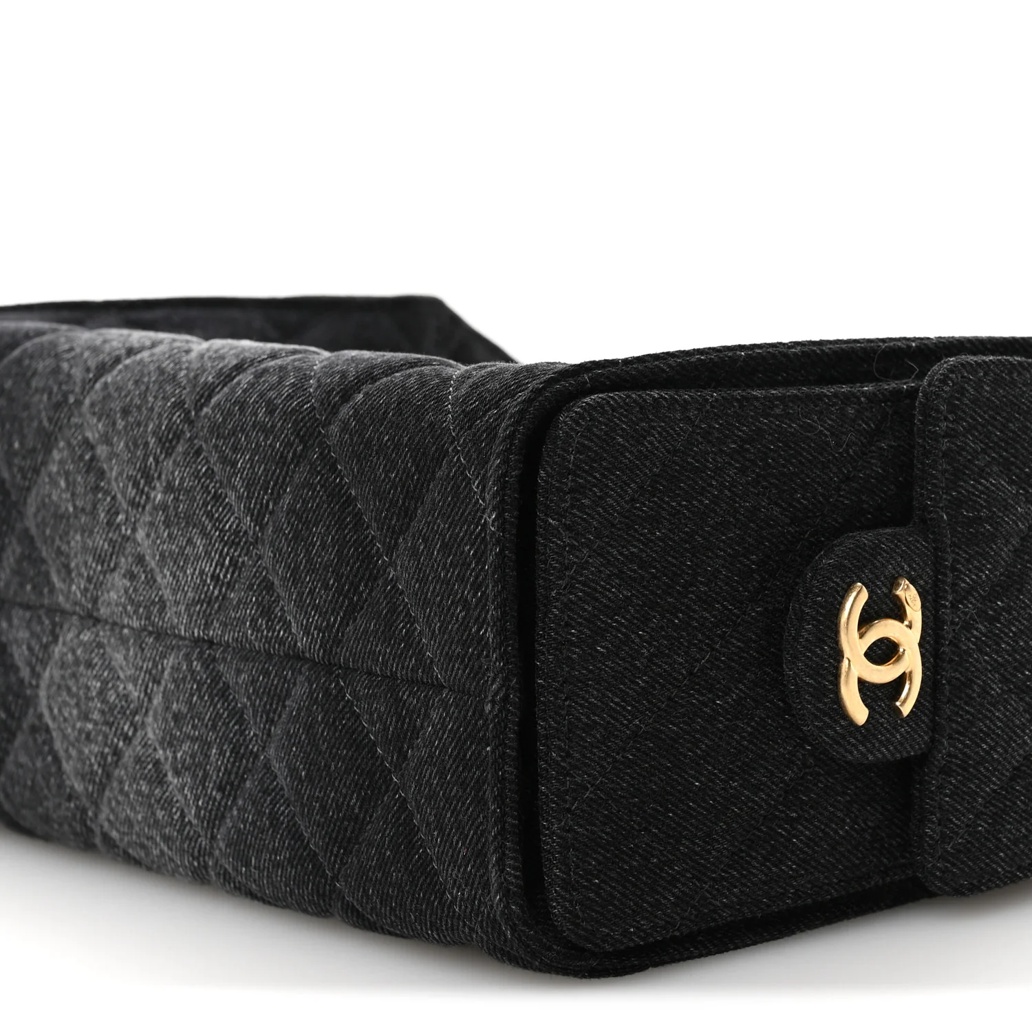Washed Denim Quilted Mini Chanel 25 Handbag Black - Image 10