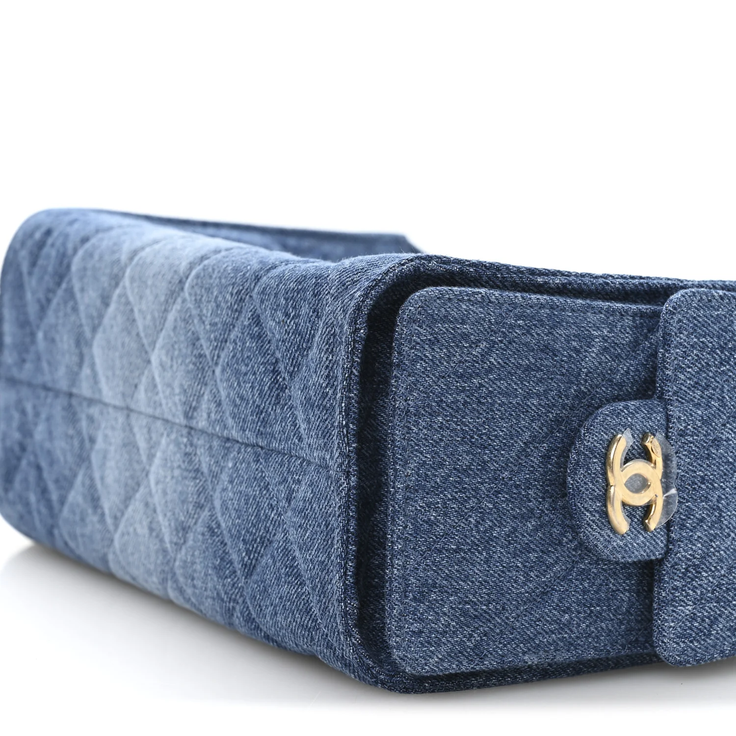 Washed Denim Quilted Mini Chanel 25 Handbag Blue - Image 20