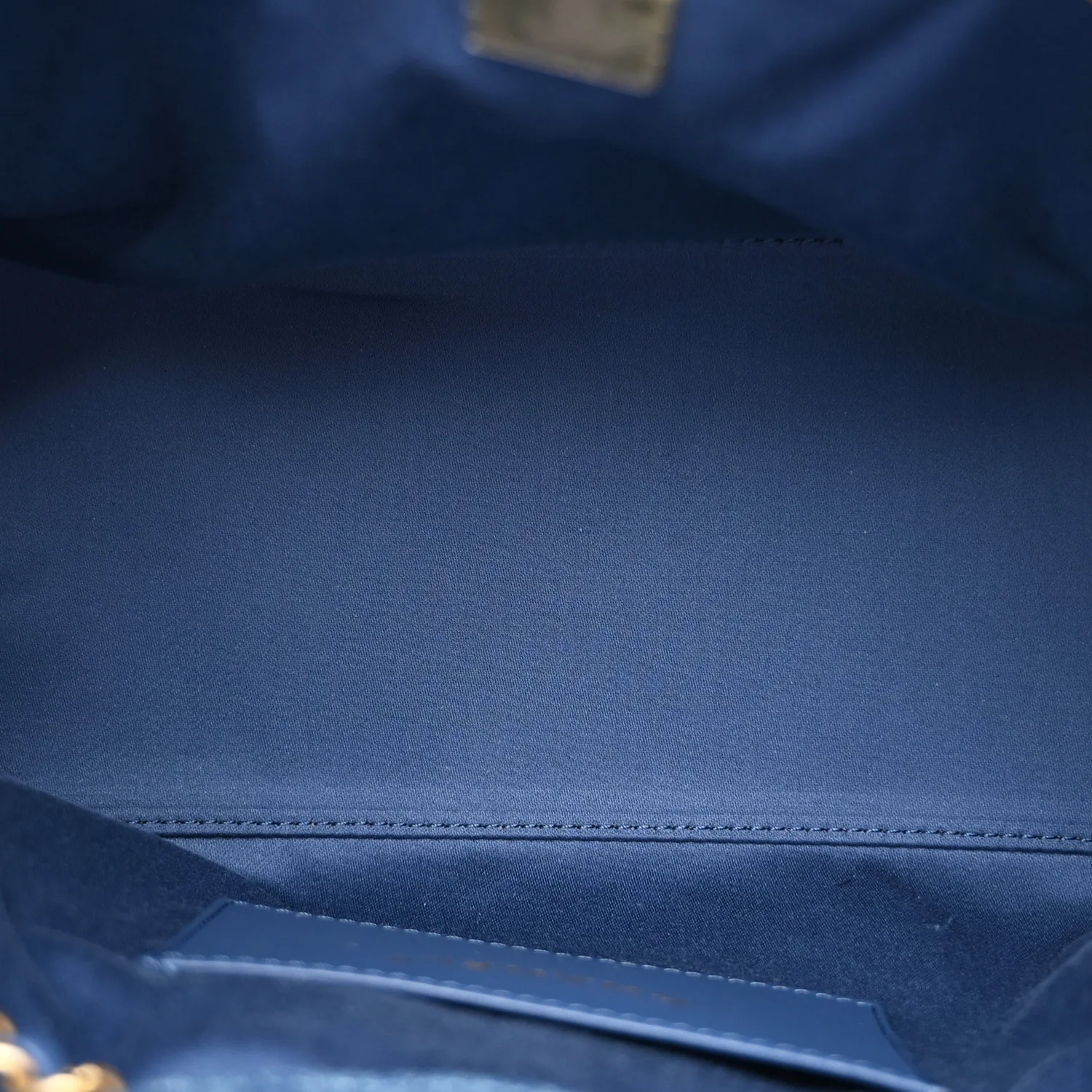 Washed Denim Quilted Small Chanel 25 Handbag Blue - Image 5