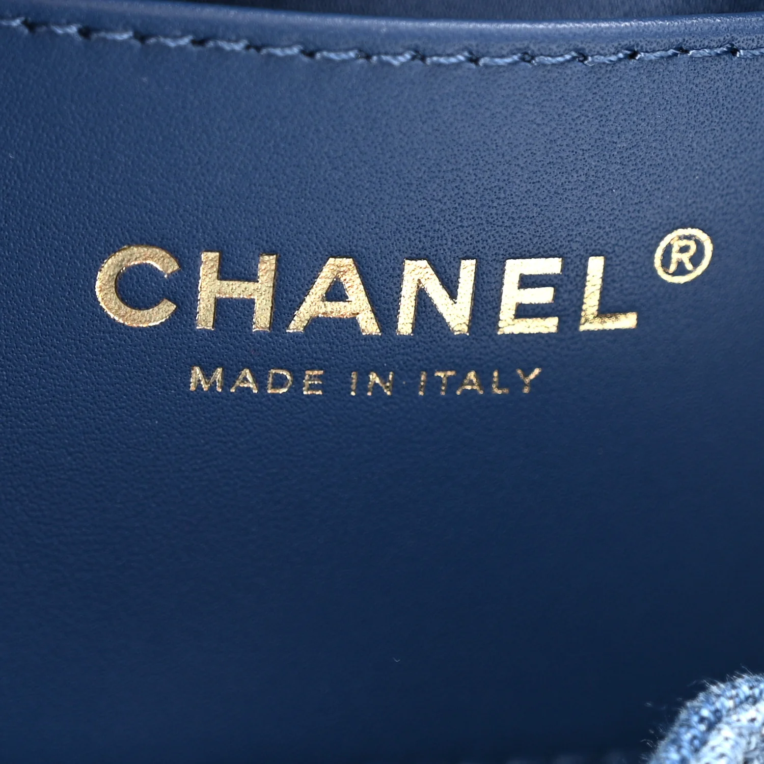 Washed Denim Quilted Small Chanel 25 Handbag Blue - Image 6