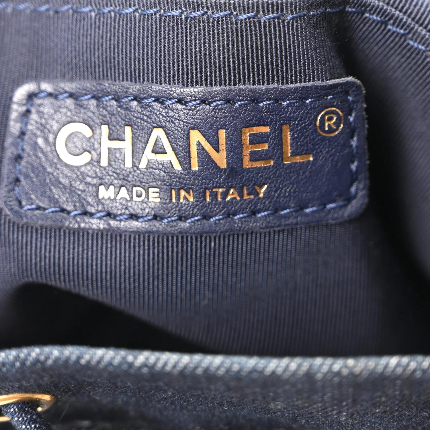 Washed Denim Quilted Small Urban Spirit Backpack Dark Blue - Image 6