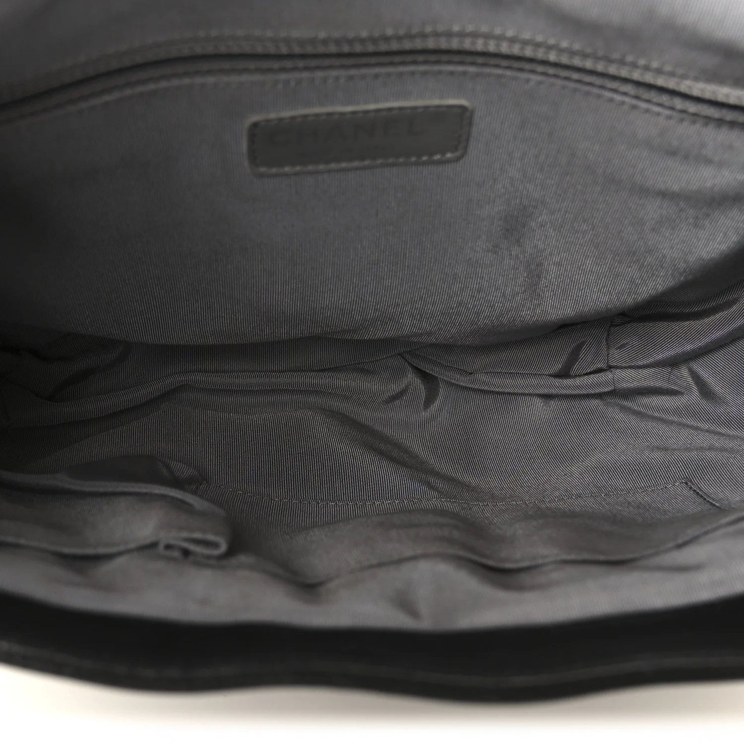 Washed Lambskin Quilted Large Chain Around Messenger Black - Image 5