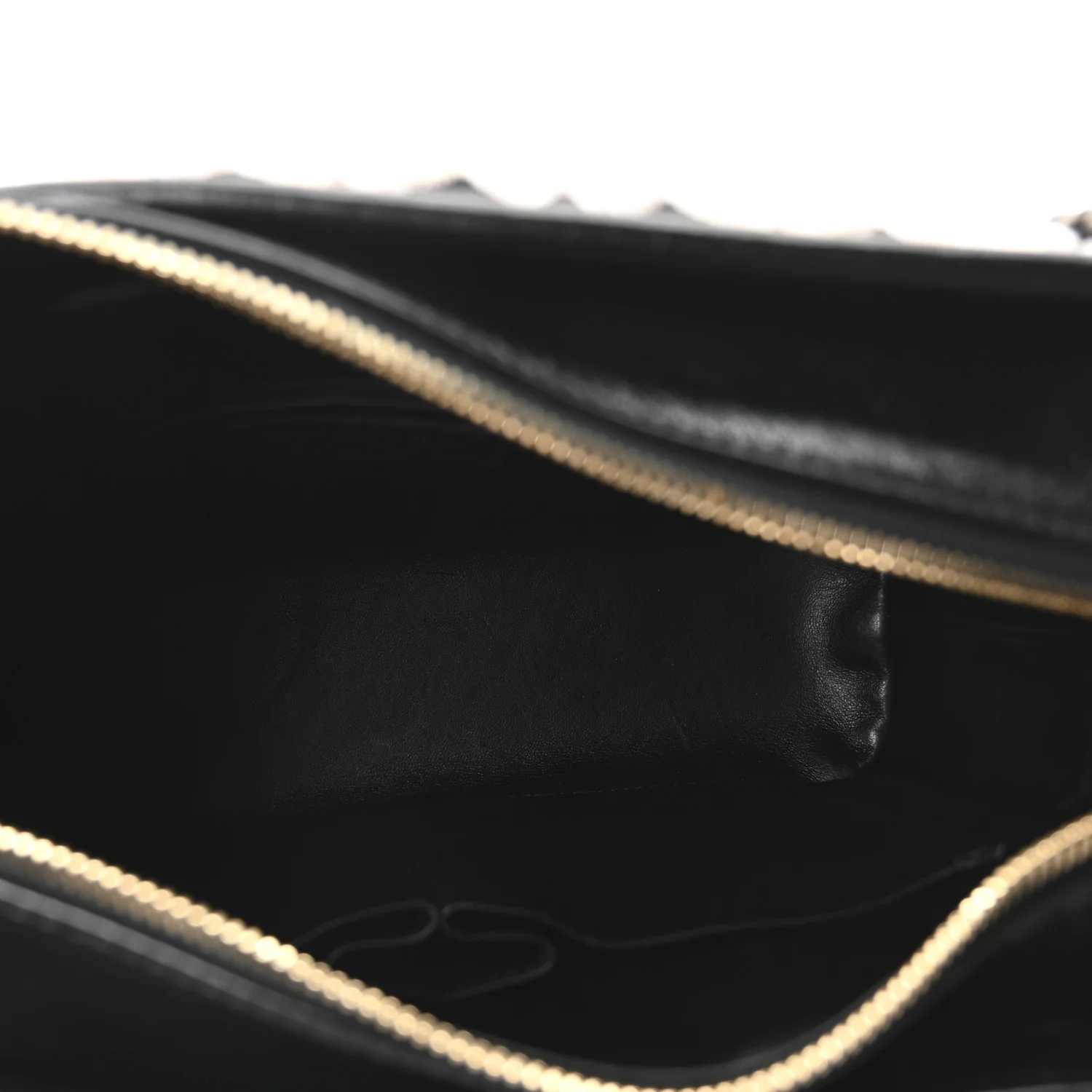 Wool Calfskin Medium Gabrielle Hobo Black White - Image 5