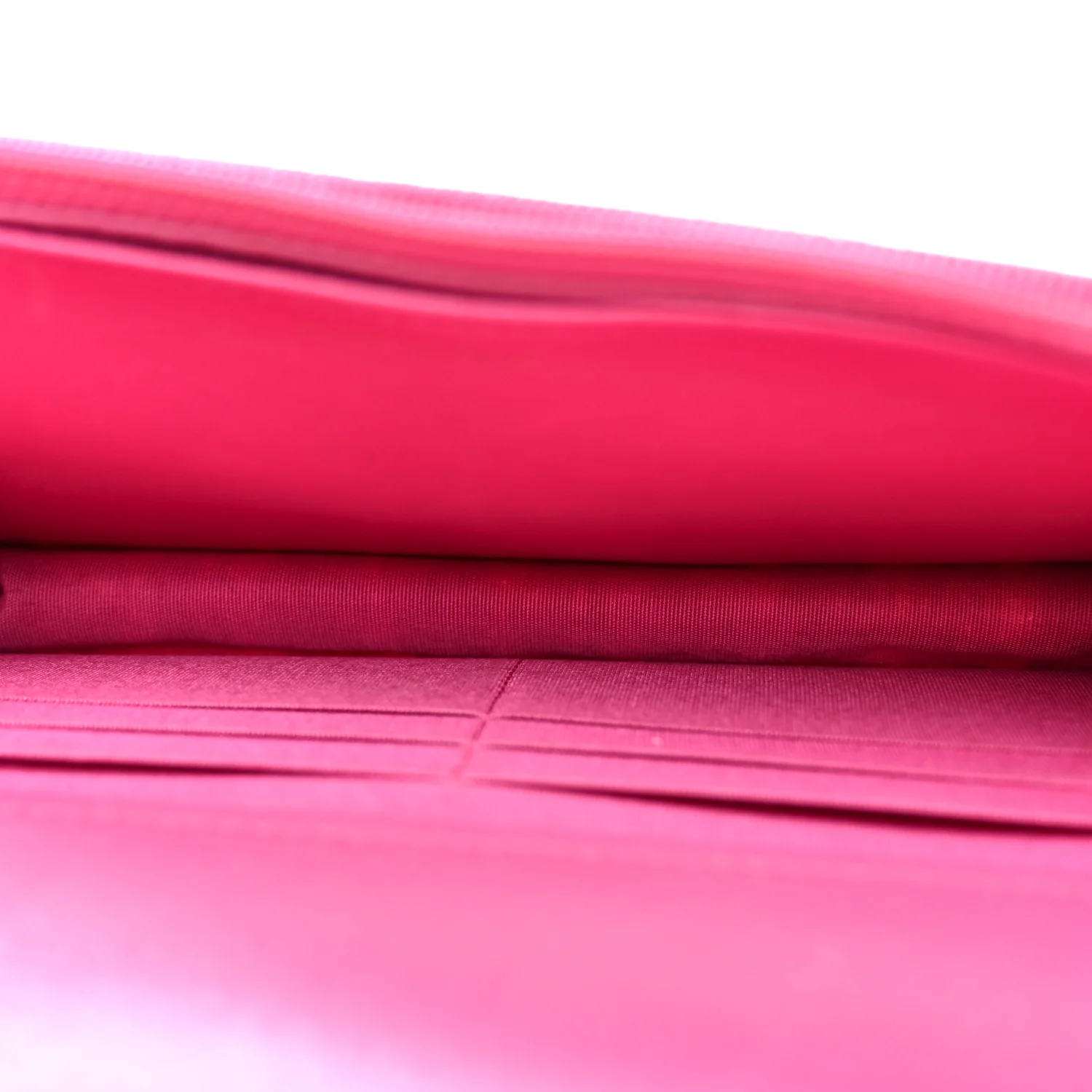 Wool Tweed Lambskin Quilted Chanel 19 Wallet On Chain WOC Fuchsia - Image 5