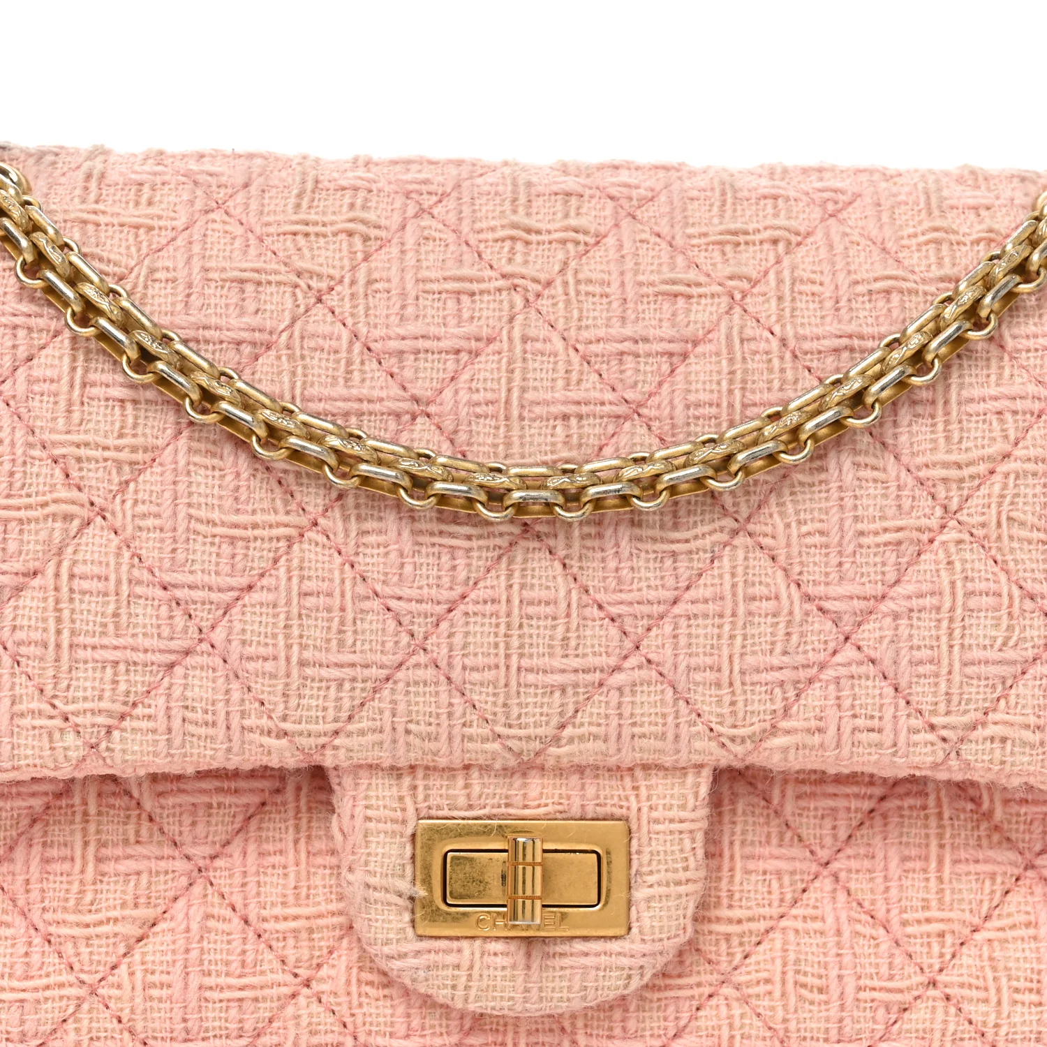 Wool Tweed Quilted 2.55 Reissue 225 Flap Light Pink - Image 8