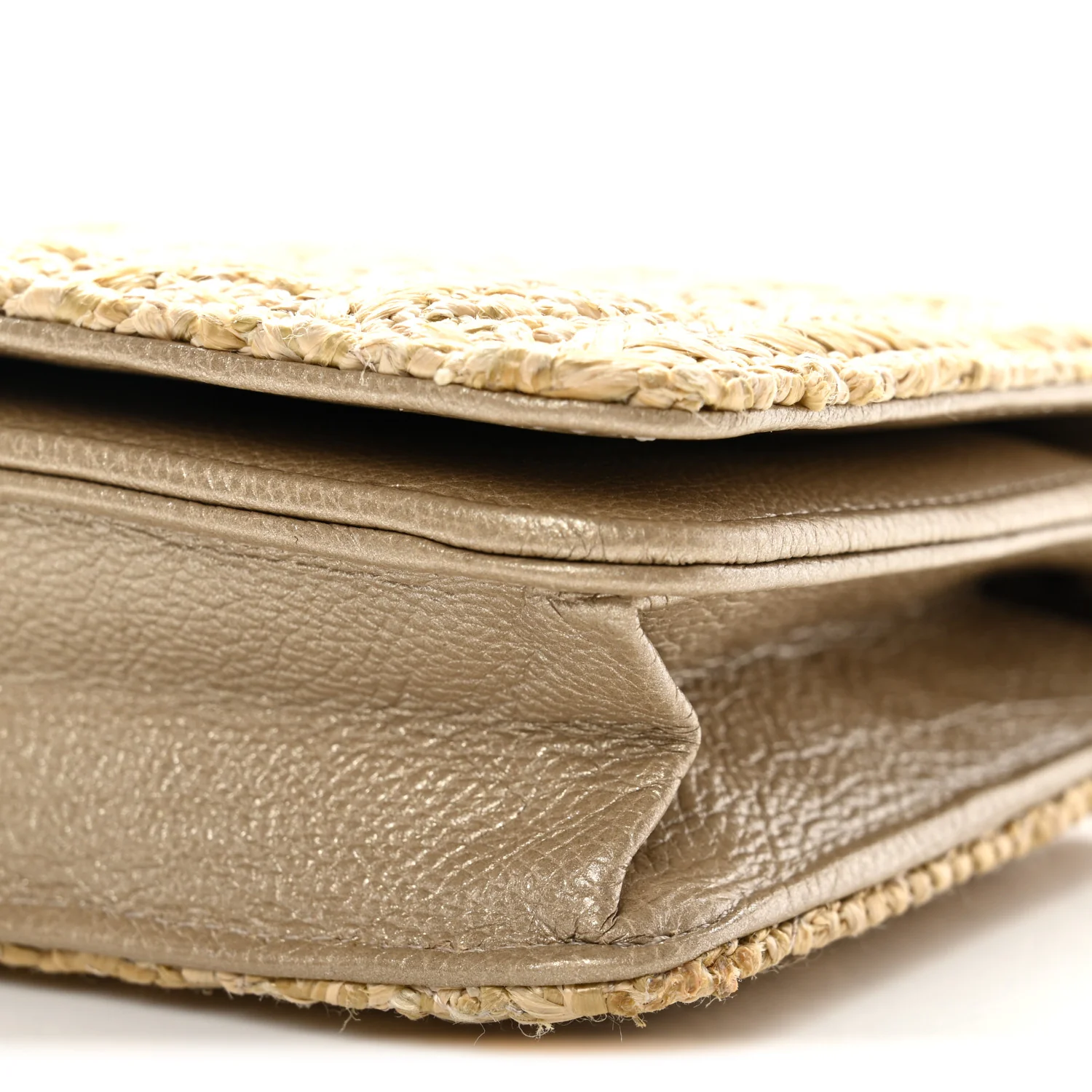 Woven Straw Braided Ancient Greek Wallet On Chain WOC Beige - Image 21