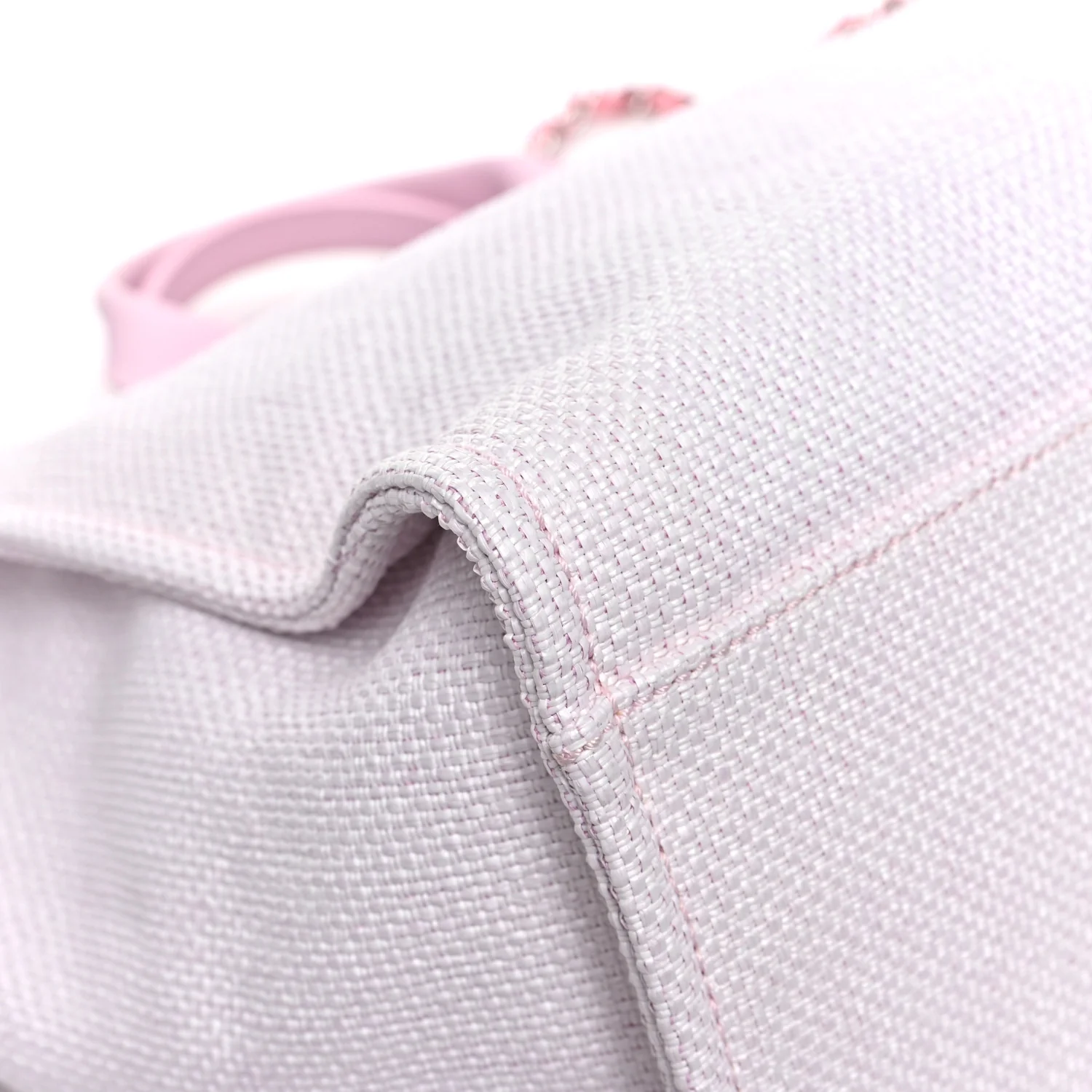 Woven Straw Raffia Medium Deauville Tote Pink - Image 10