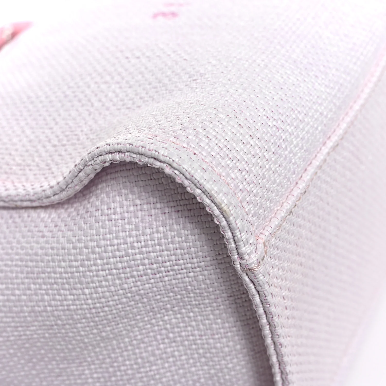 Woven Straw Raffia Medium Deauville Tote Pink - Image 8