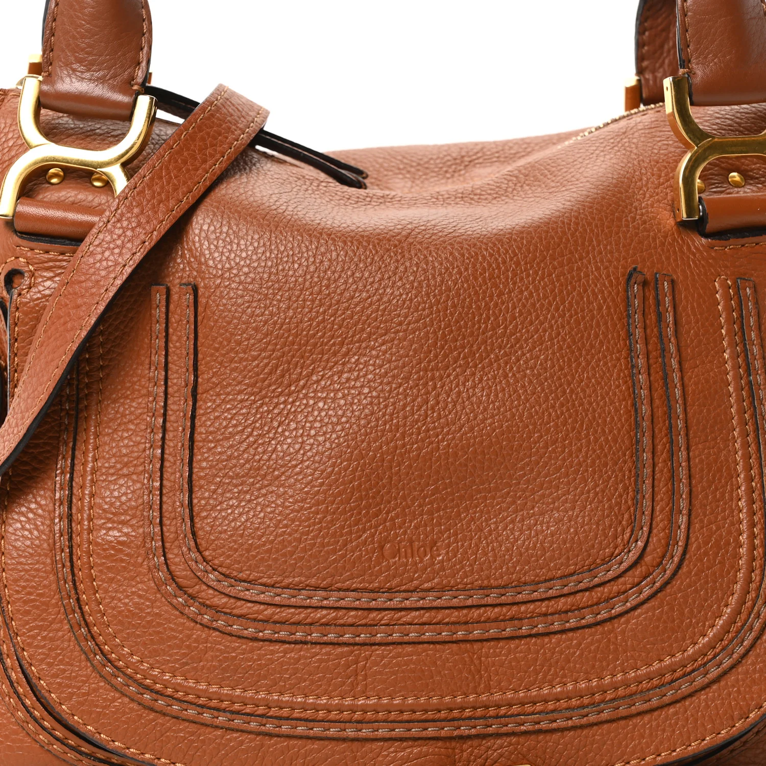 Calfskin Braided Medium Marcie Double Carry Tan - Image 8