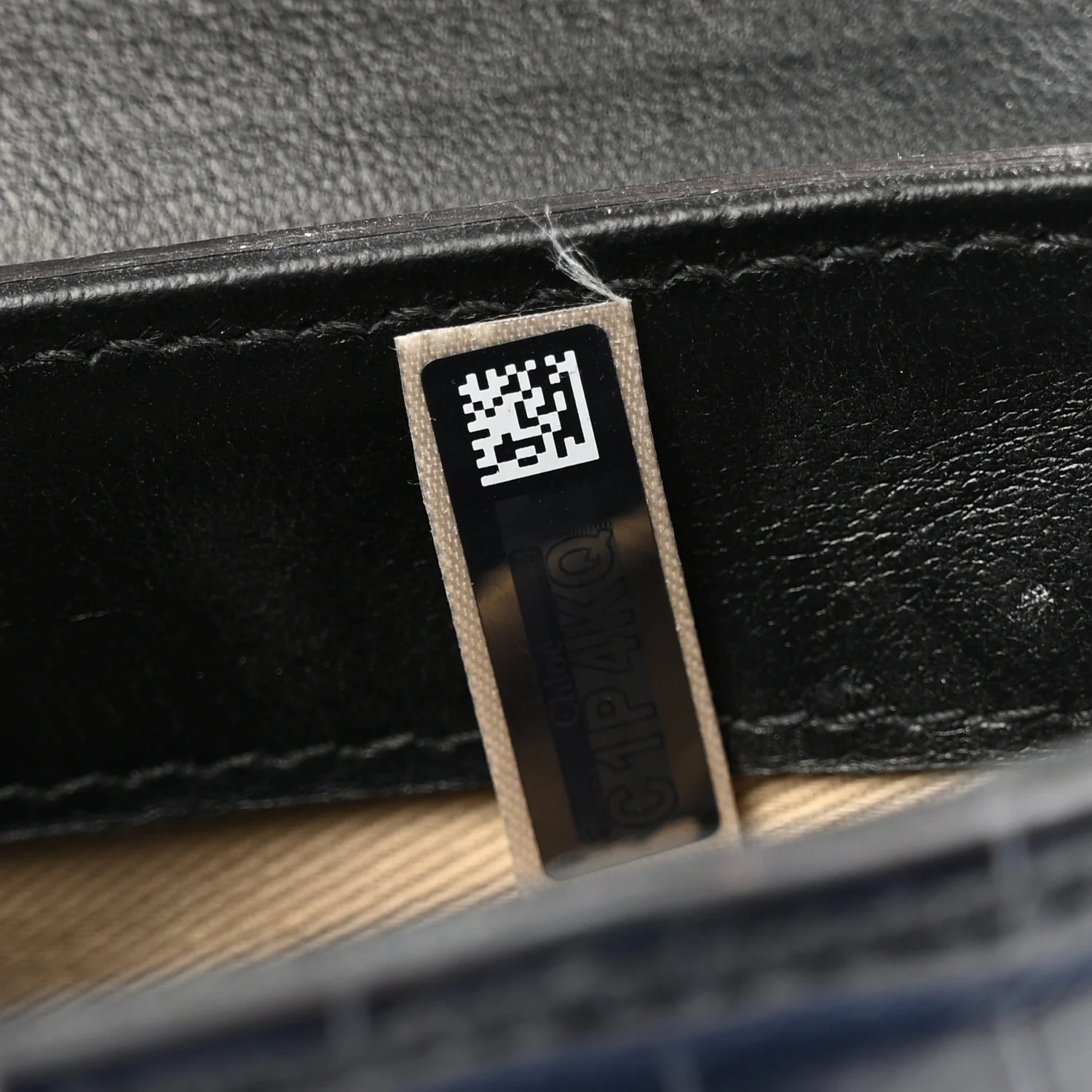 Calfskin Crocodile Embossed Small Aby Lock Full Blue - Image 7