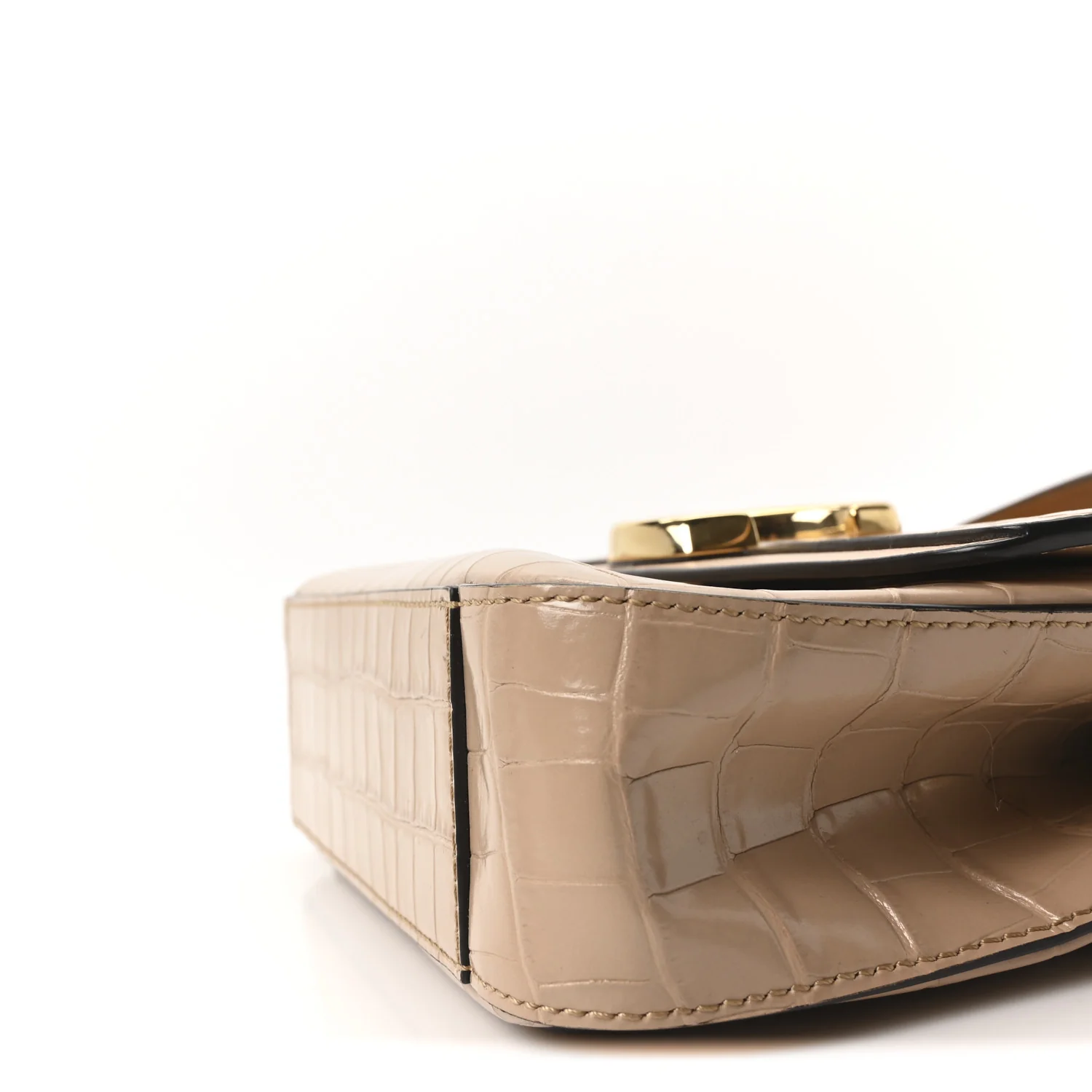 Calfskin Crocodile Embossed Small C Double Carry Nut - Image 10