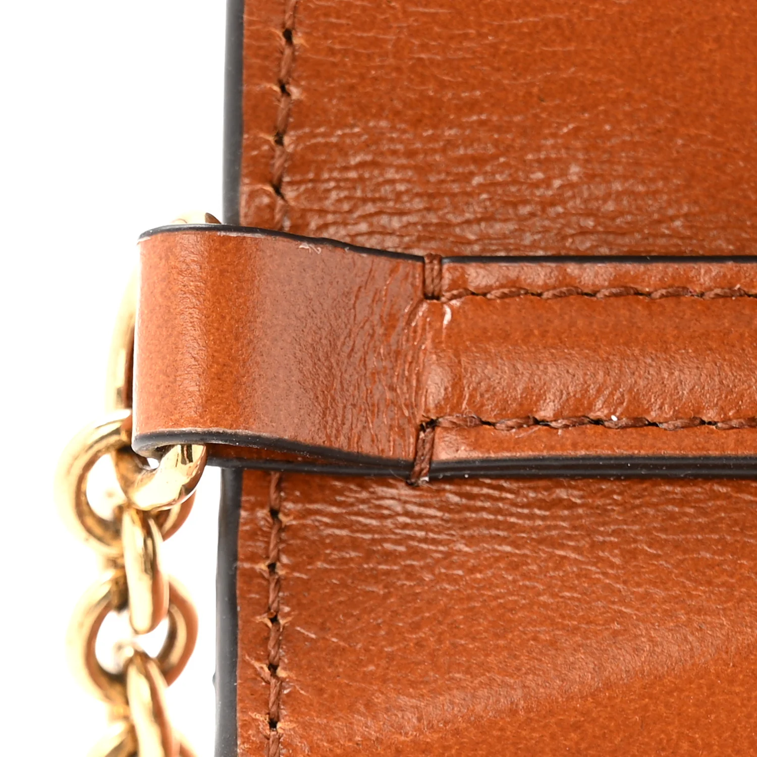 Calfskin Iconic Flap Wallet On Chain Clay Brown - Image 11