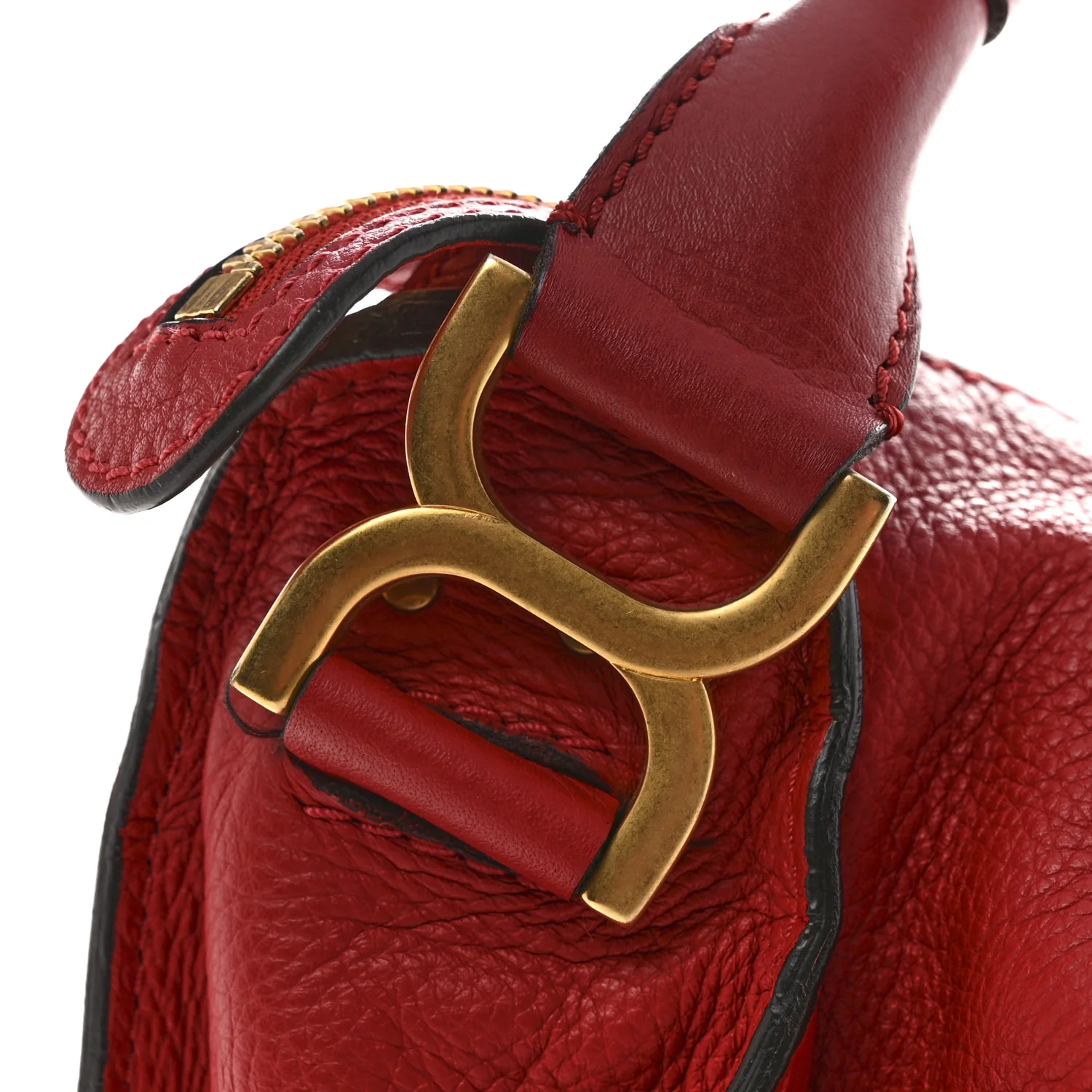Calfskin Large Marcie Hobo Red - Image 11