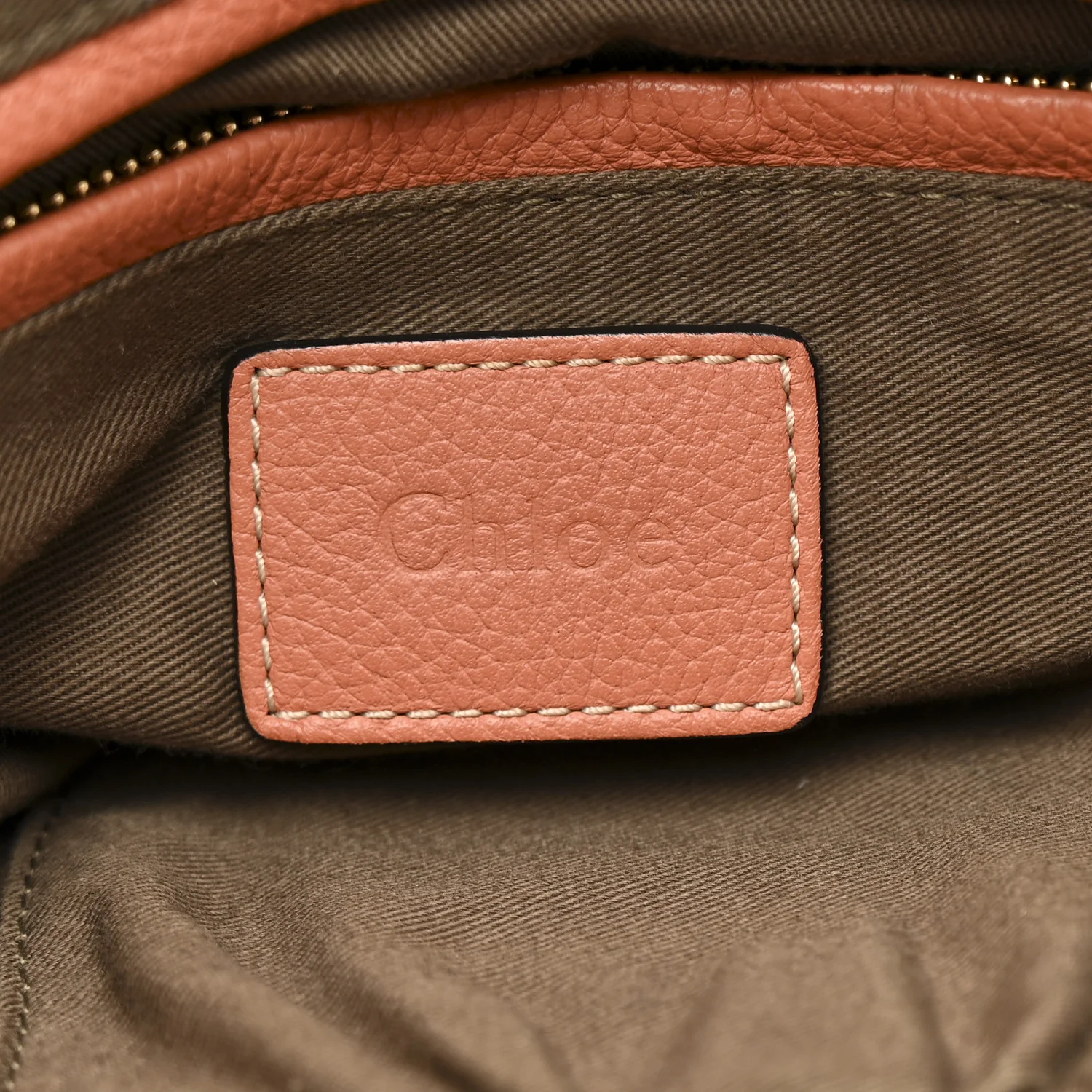 Calfskin Large Marcie Satchel Coral - Image 6