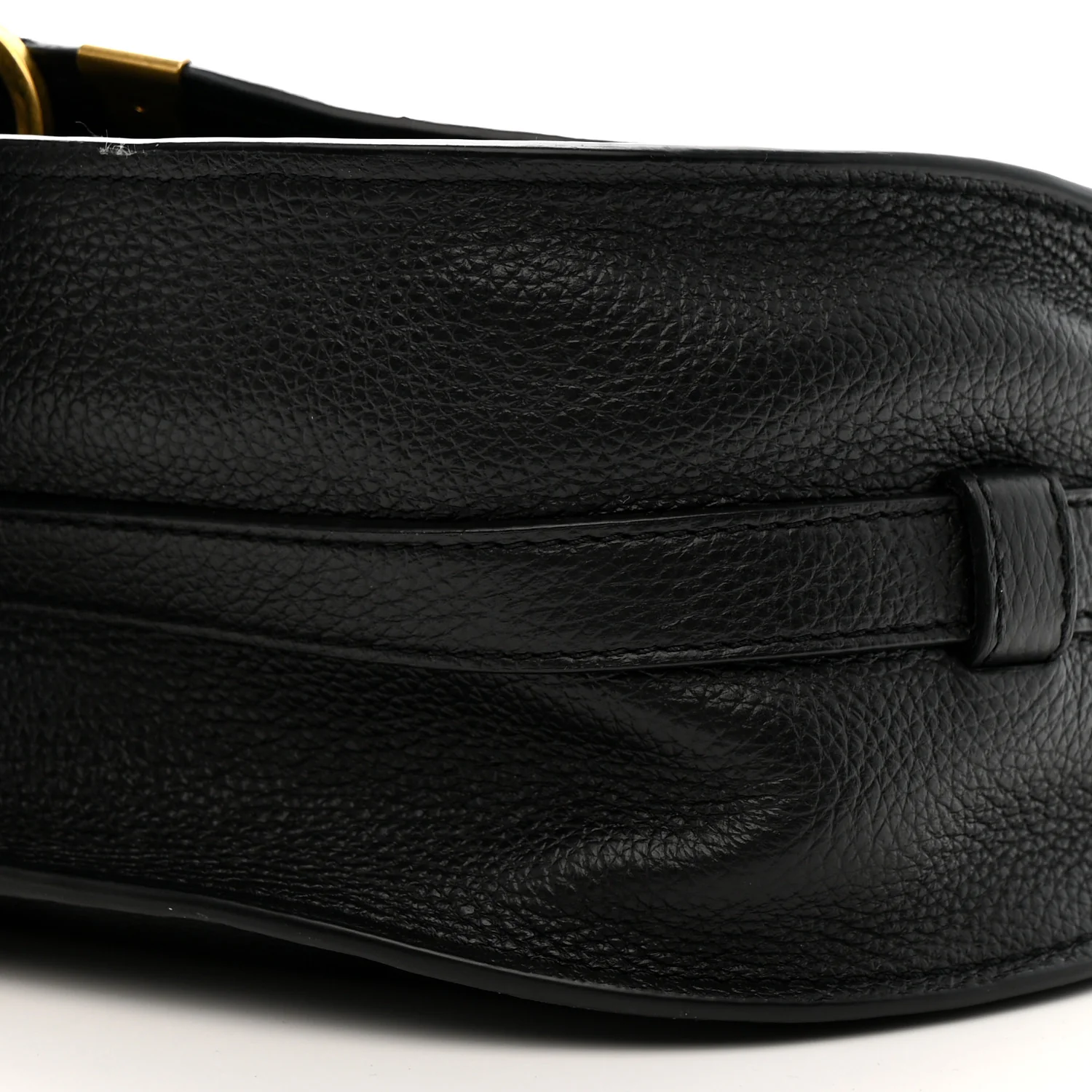 Calfskin Medium Marcie Round Crossbody Bag Black - Image 10