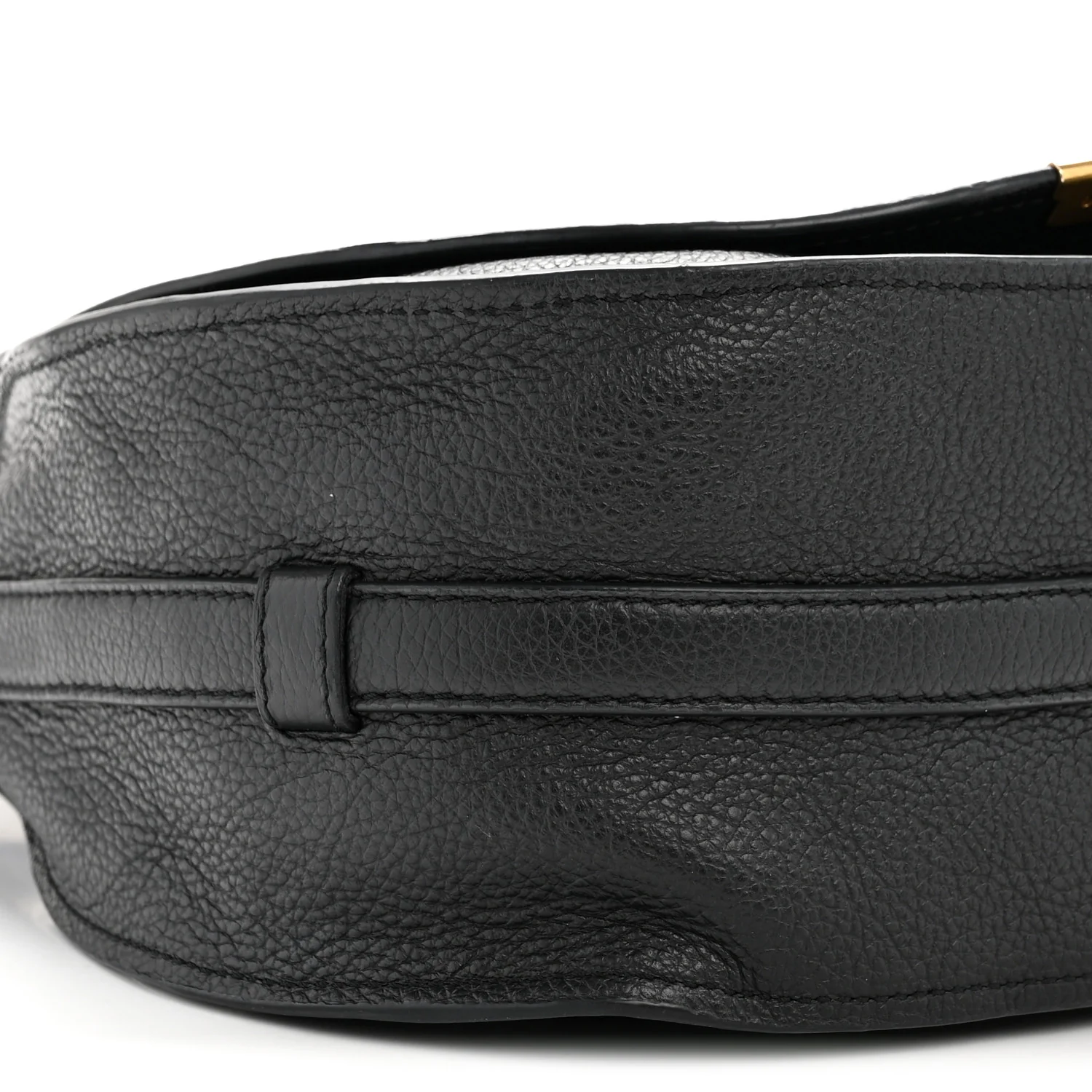 Calfskin Medium Marcie Round Crossbody Bag Black - Image 25