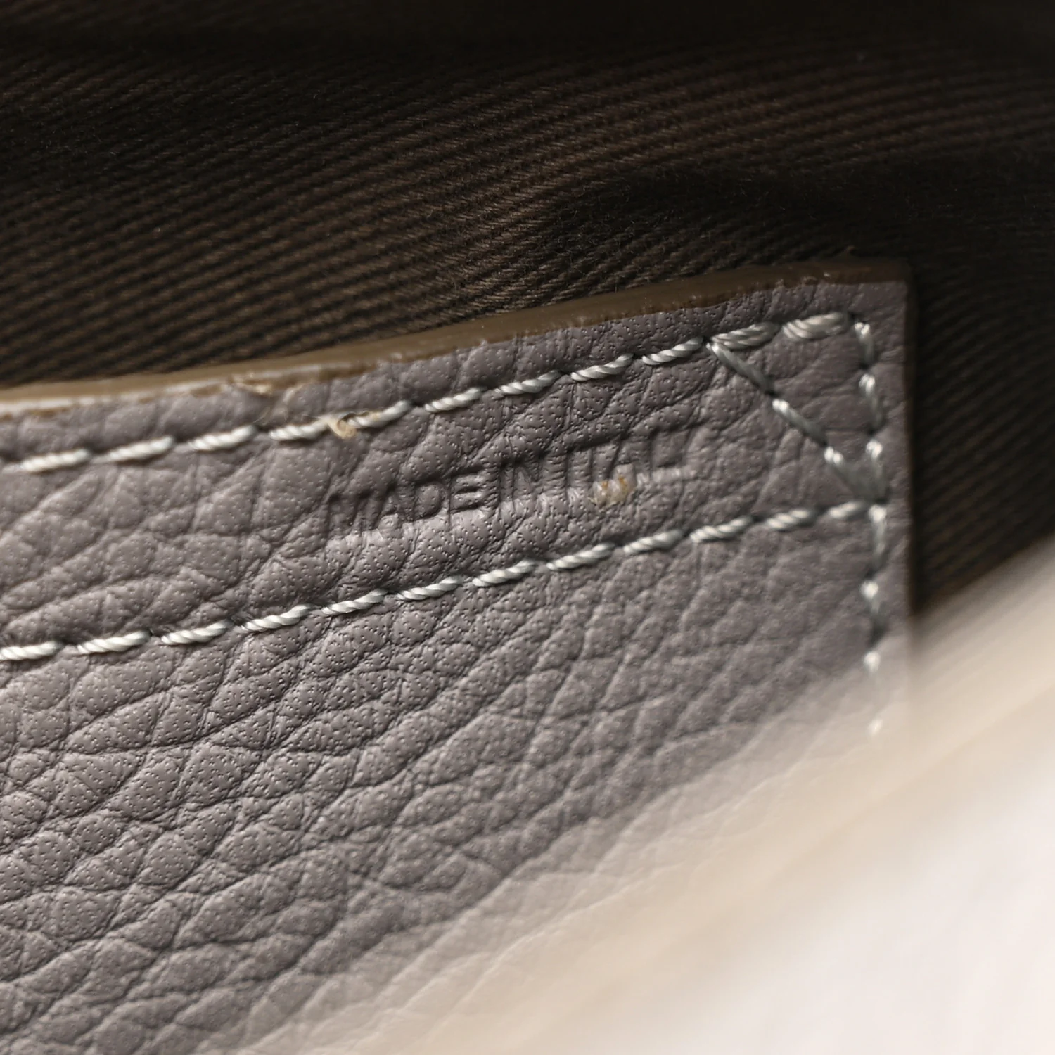 Calfskin Medium Marcie Round Crossbody Bag Cashmere Grey - Image 12