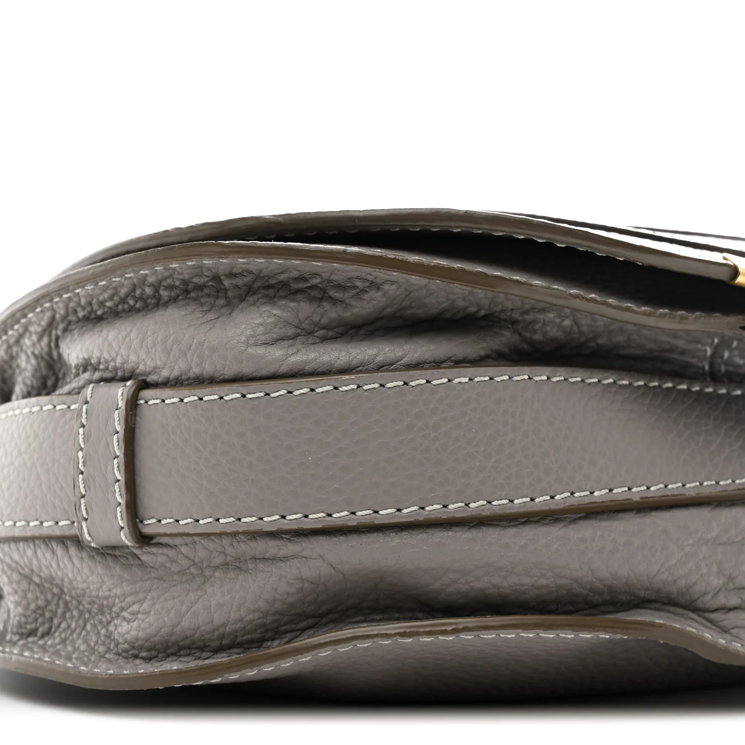 Calfskin Medium Marcie Round Crossbody Bag Cashmere Grey - Image 18