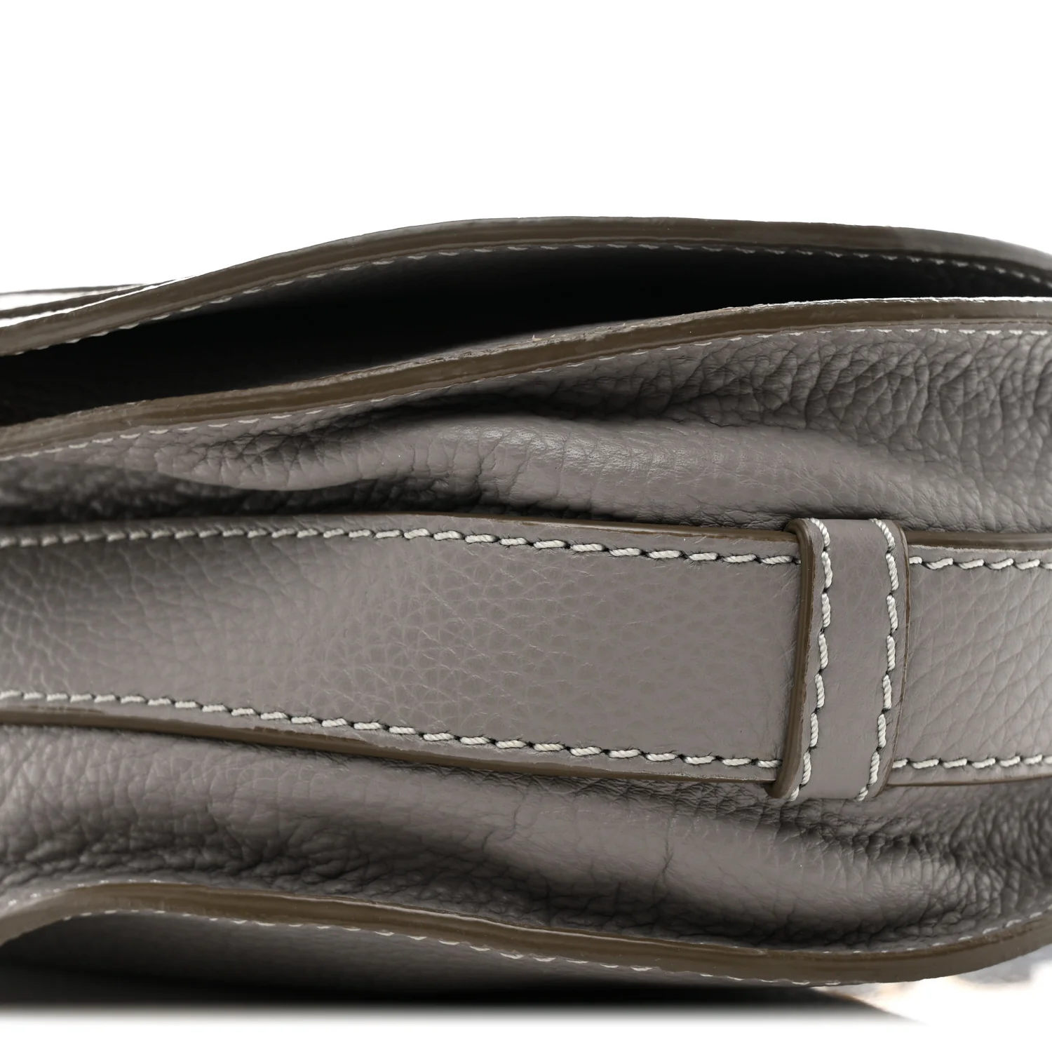 Calfskin Medium Marcie Round Crossbody Bag Cashmere Grey - Image 20