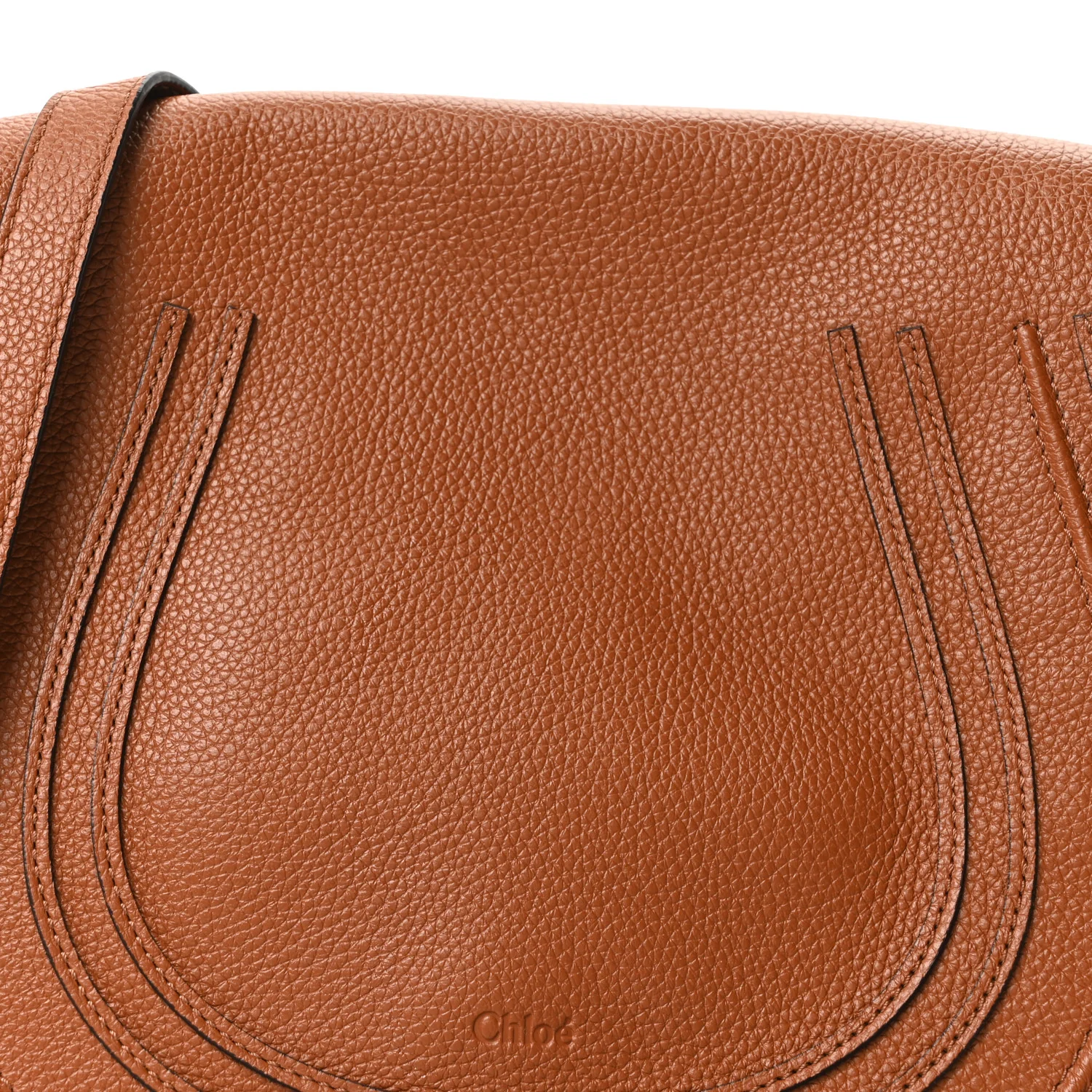Calfskin Medium Marcie Round Crossbody Bag Tan - Image 14