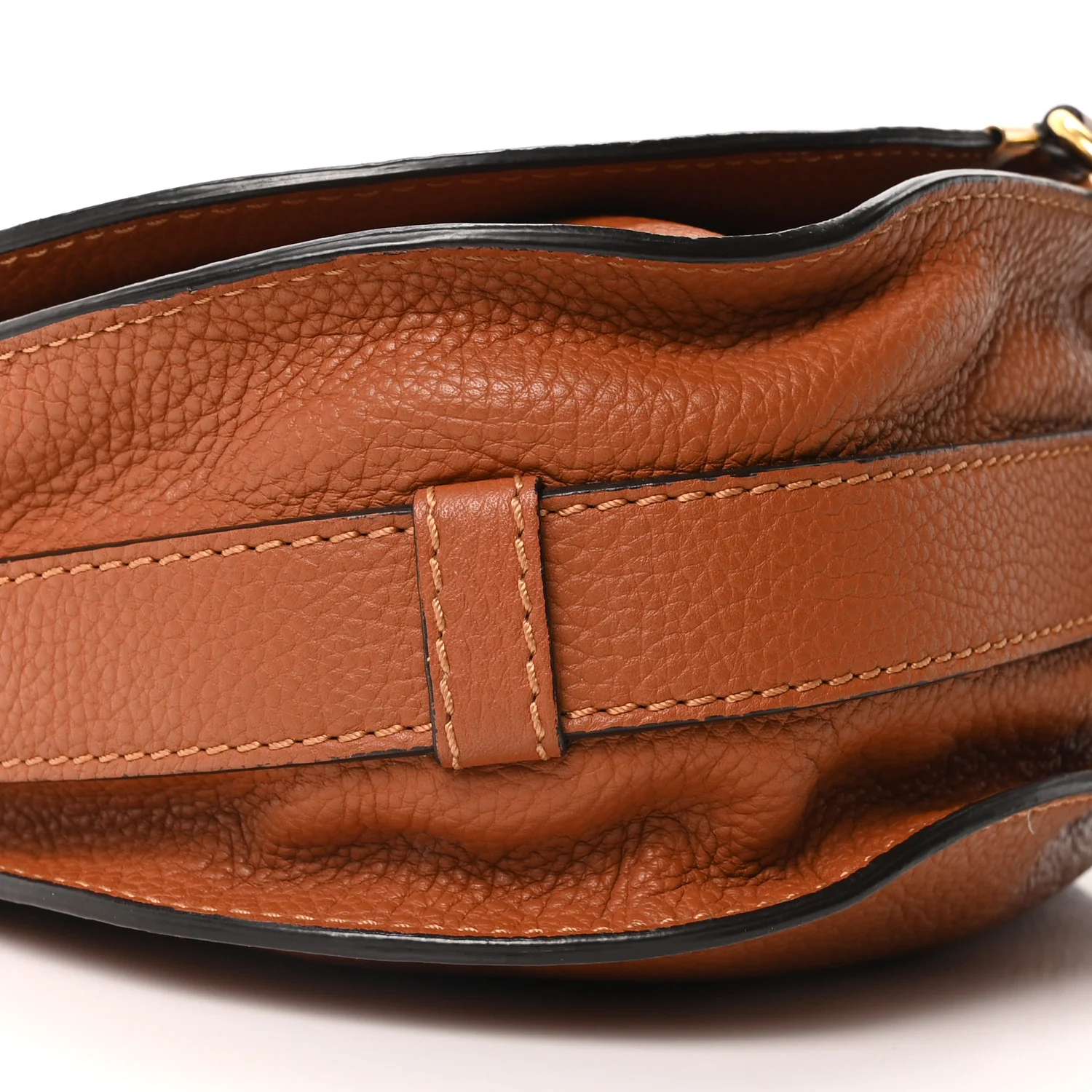Calfskin Medium Marcie Round Crossbody Bag Tan - Image 10