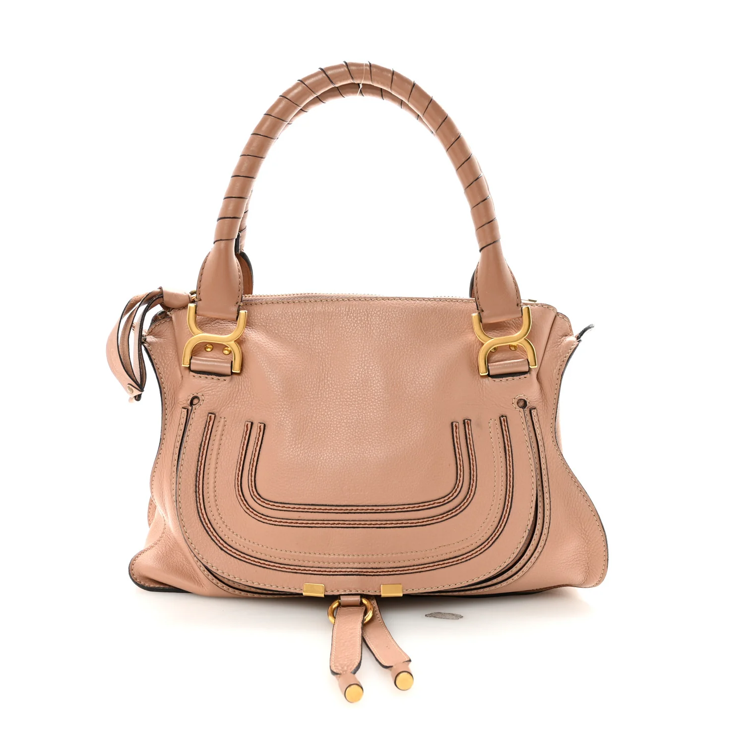 Calfskin Medium Marcie Satchel Anemone Pink