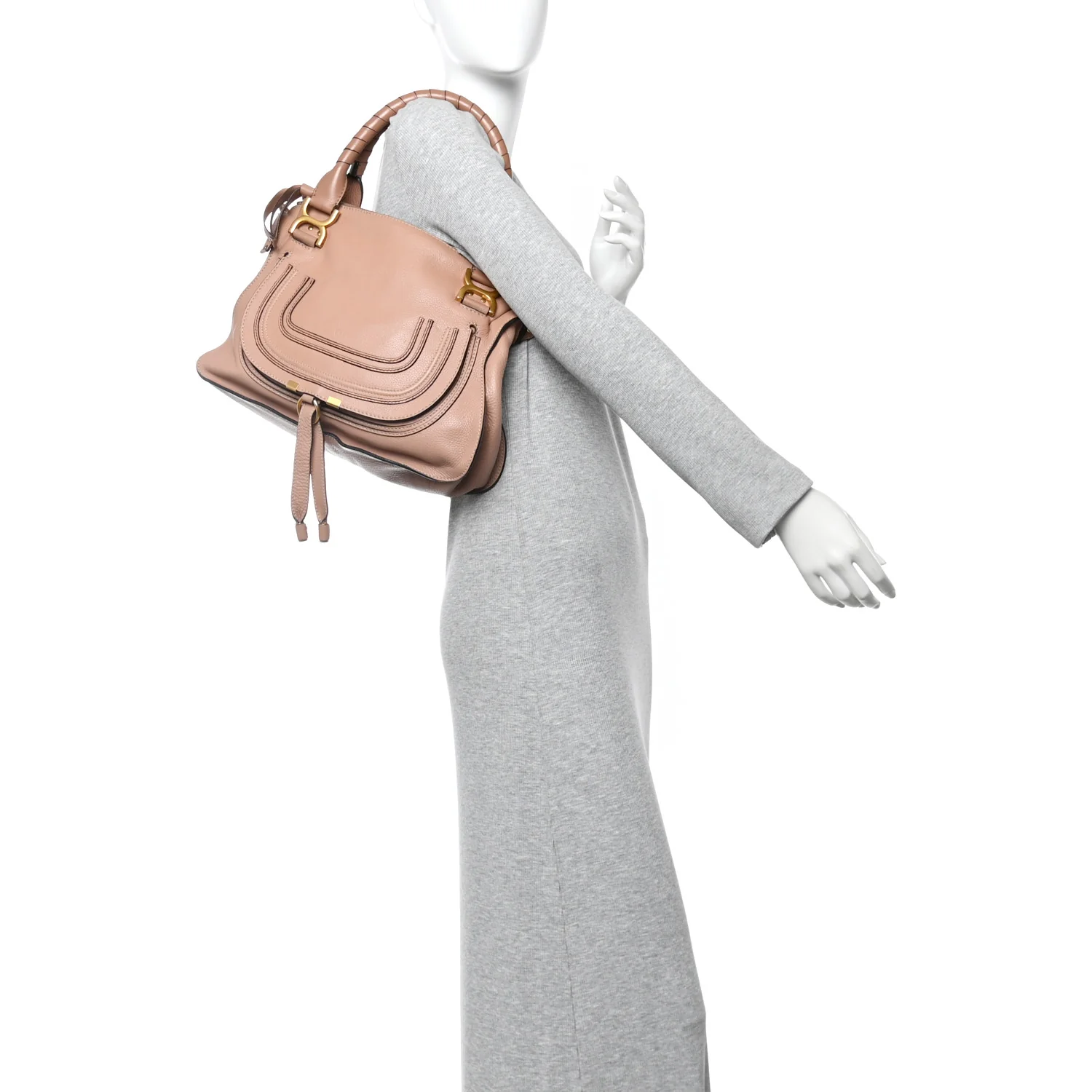 Calfskin Medium Marcie Satchel Anemone Pink - Image 2