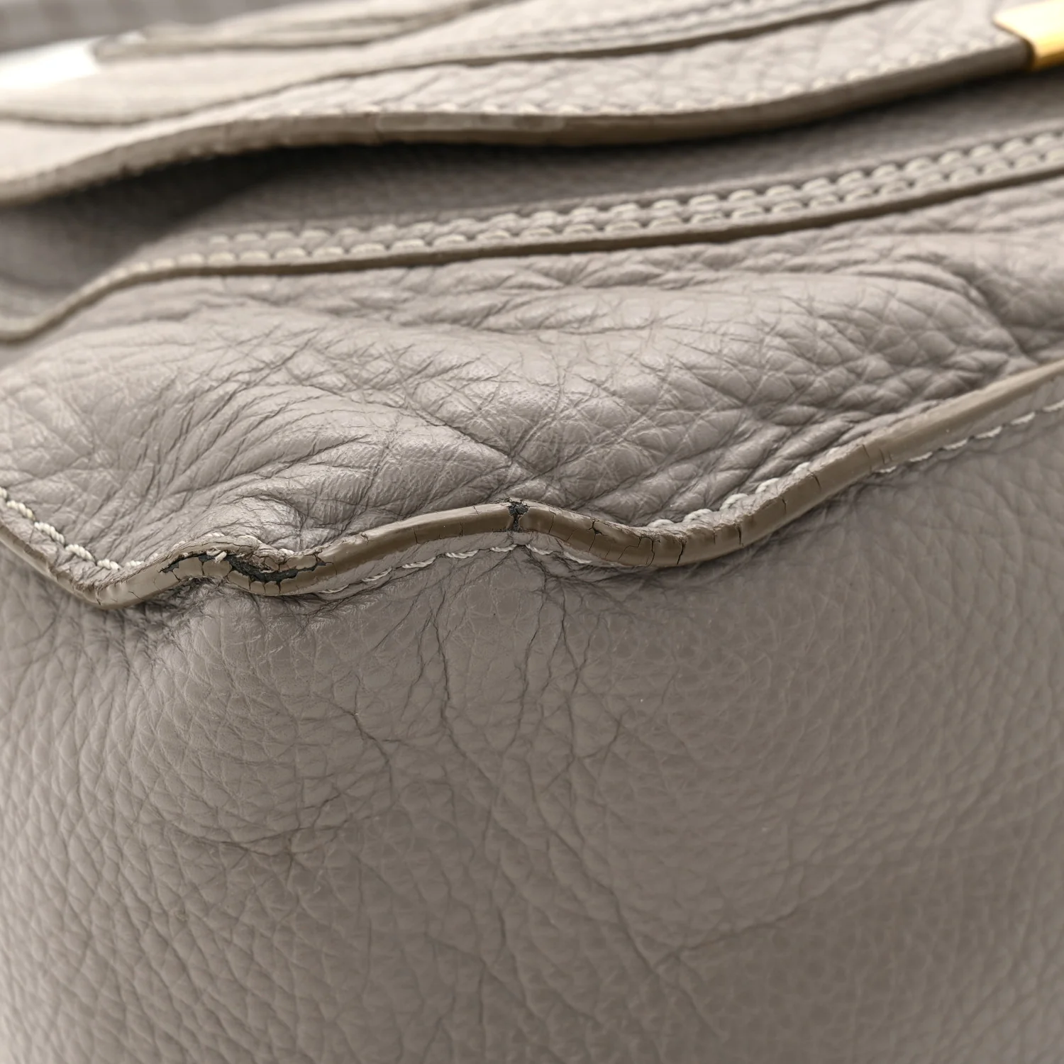 Calfskin Medium Marcie Satchel Cashmere Grey - Image 12