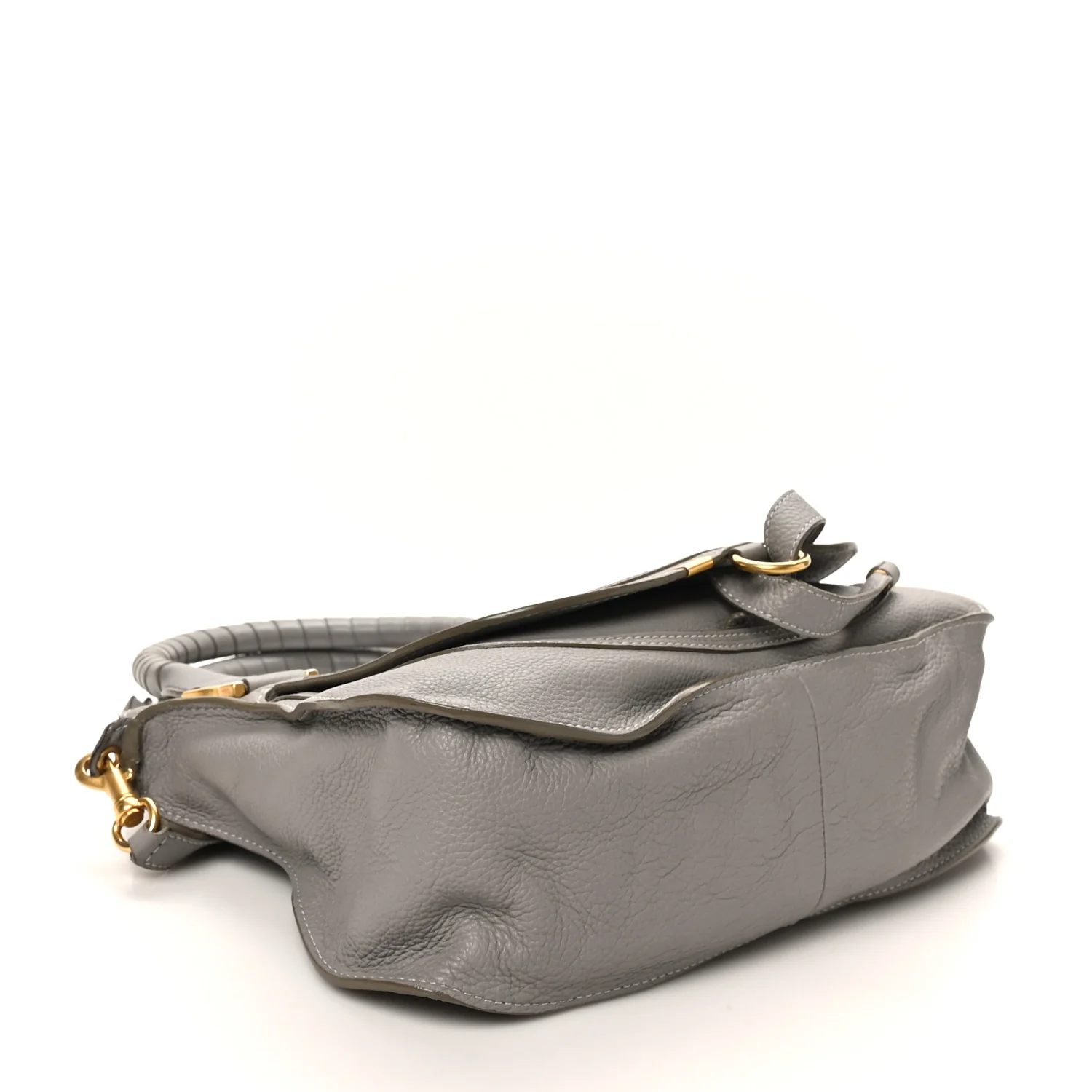 Calfskin Medium Marcie Satchel Cashmere Grey - Image 4