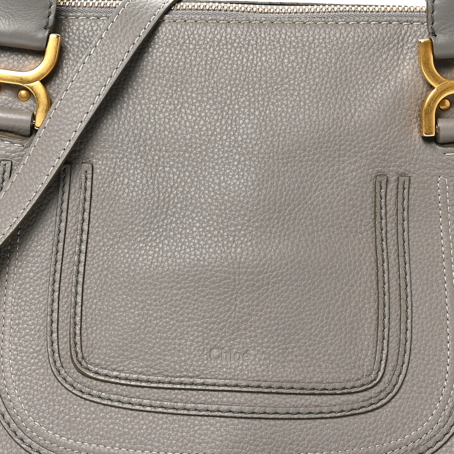 Calfskin Medium Marcie Satchel Cashmere Grey - Image 7