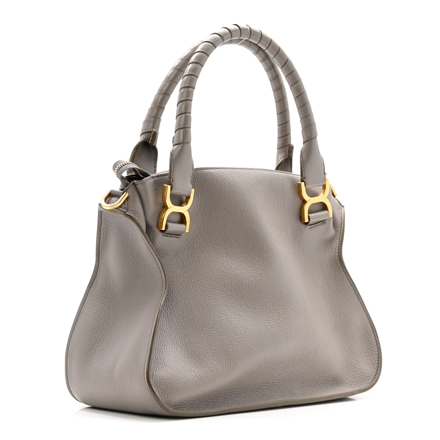 Calfskin Medium Marcie Satchel Cashmere Grey - Image 3