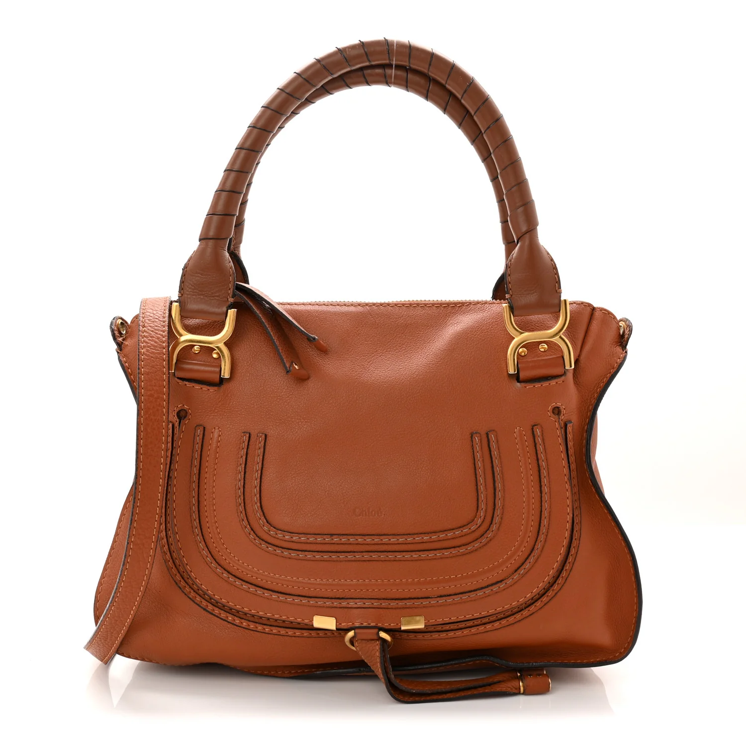 Calfskin Medium Marcie Satchel Tan