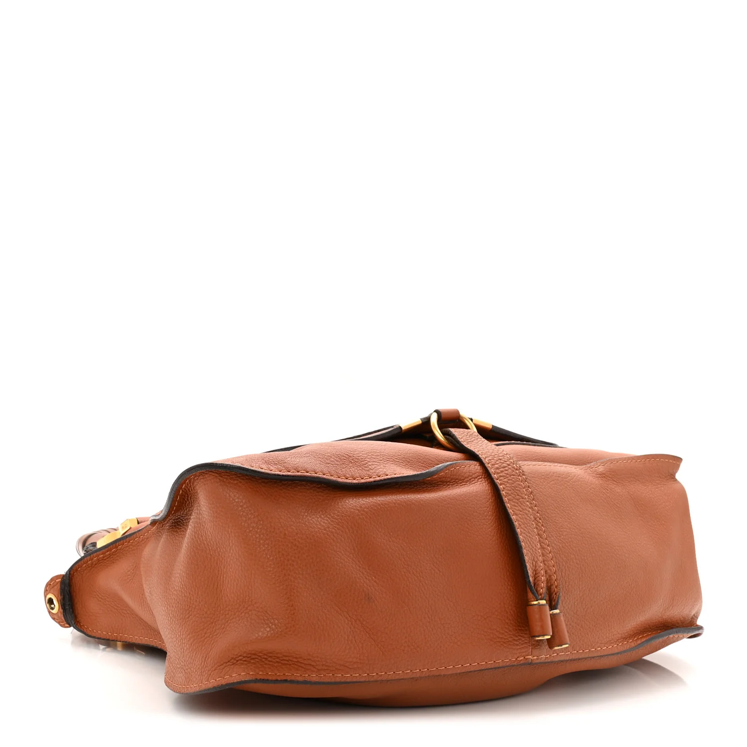 Calfskin Medium Marcie Satchel Tan - Image 4