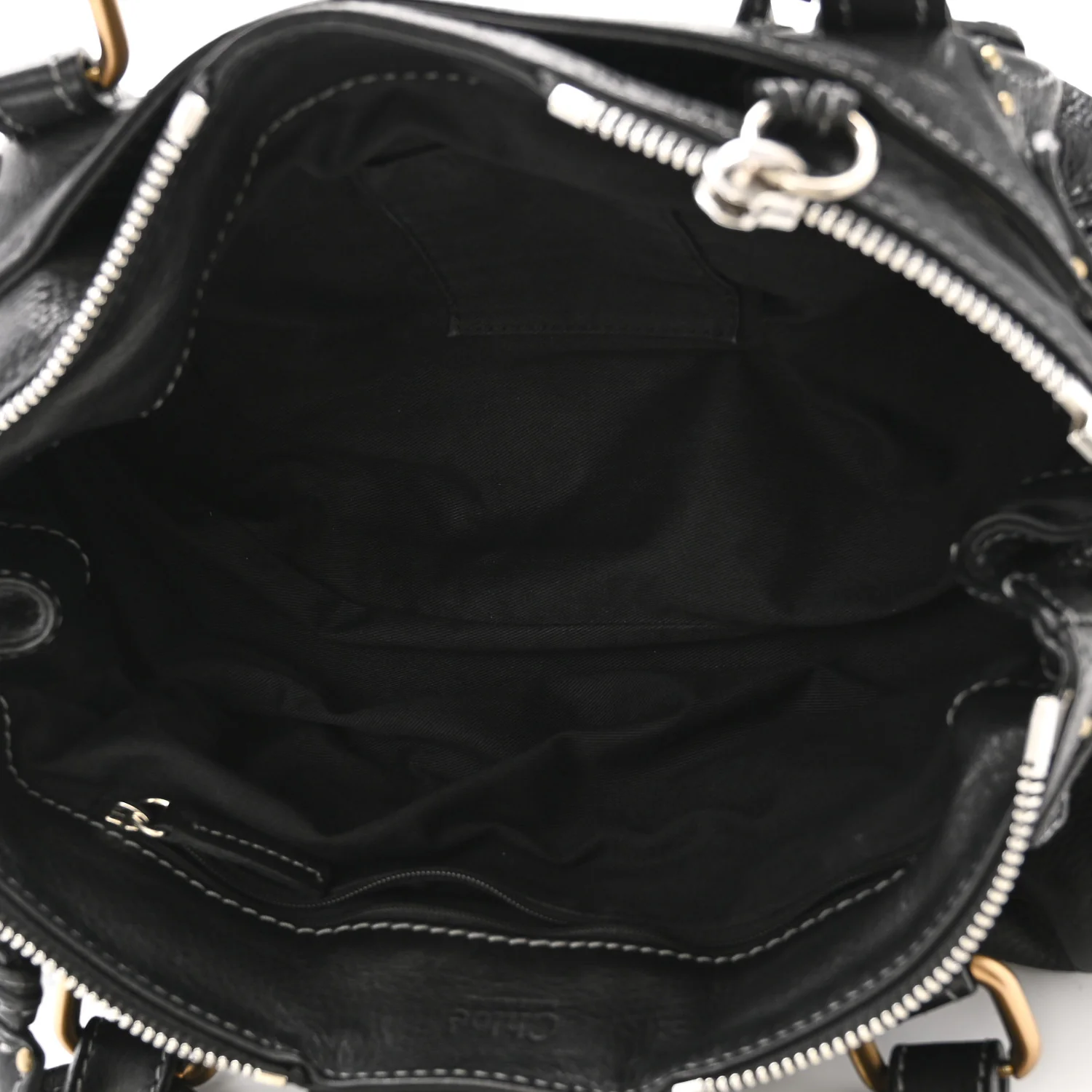 Calfskin Medium Paddington Satchel Black - Image 5
